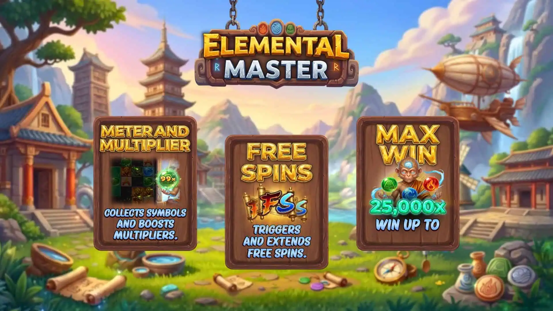 Elemental Master slot intro screen