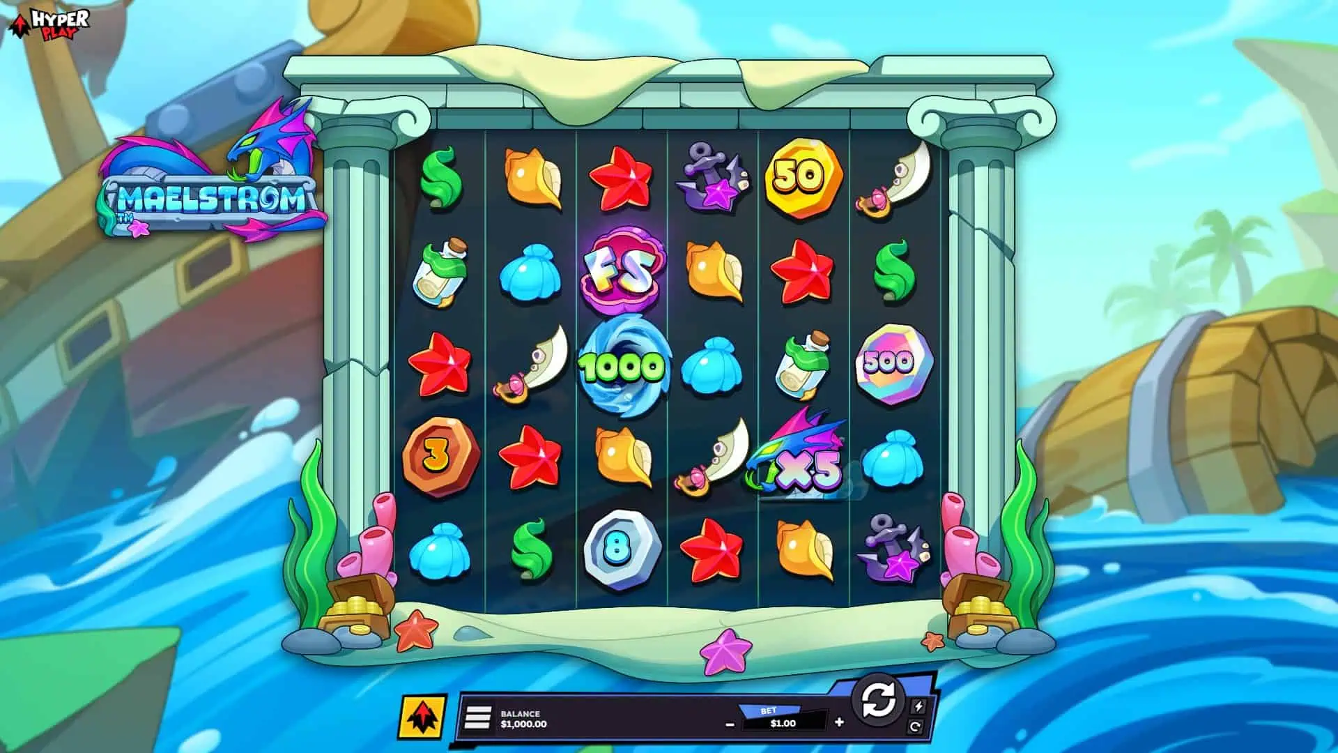 Maelstrom slot gameplay reels