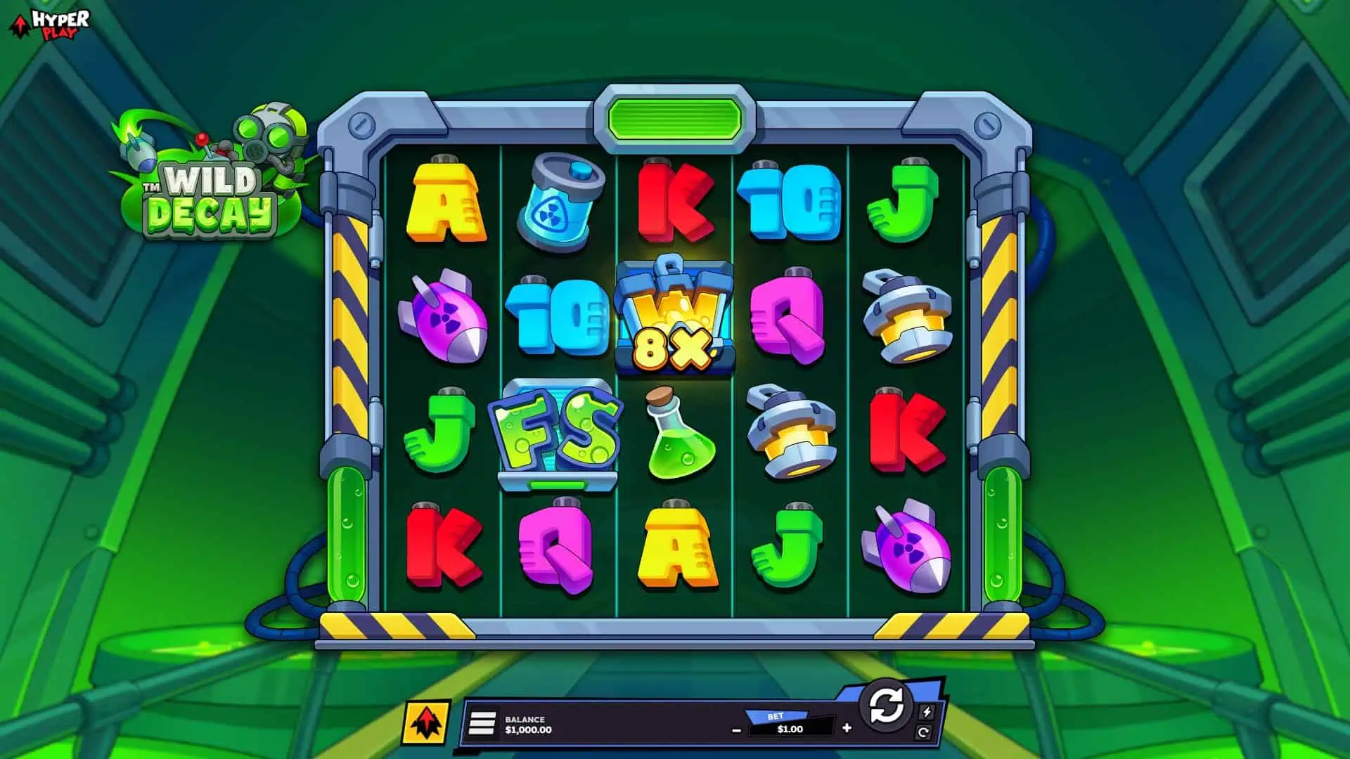 Wild Decay slot gameplay reels