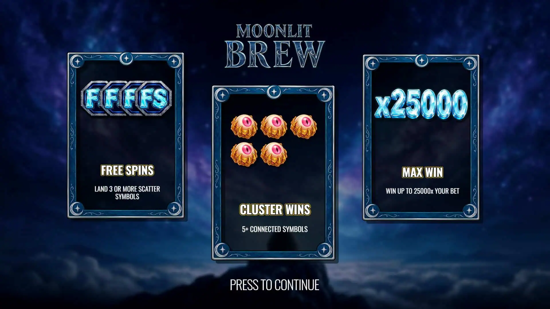 Moonlit Brew slot intro screen