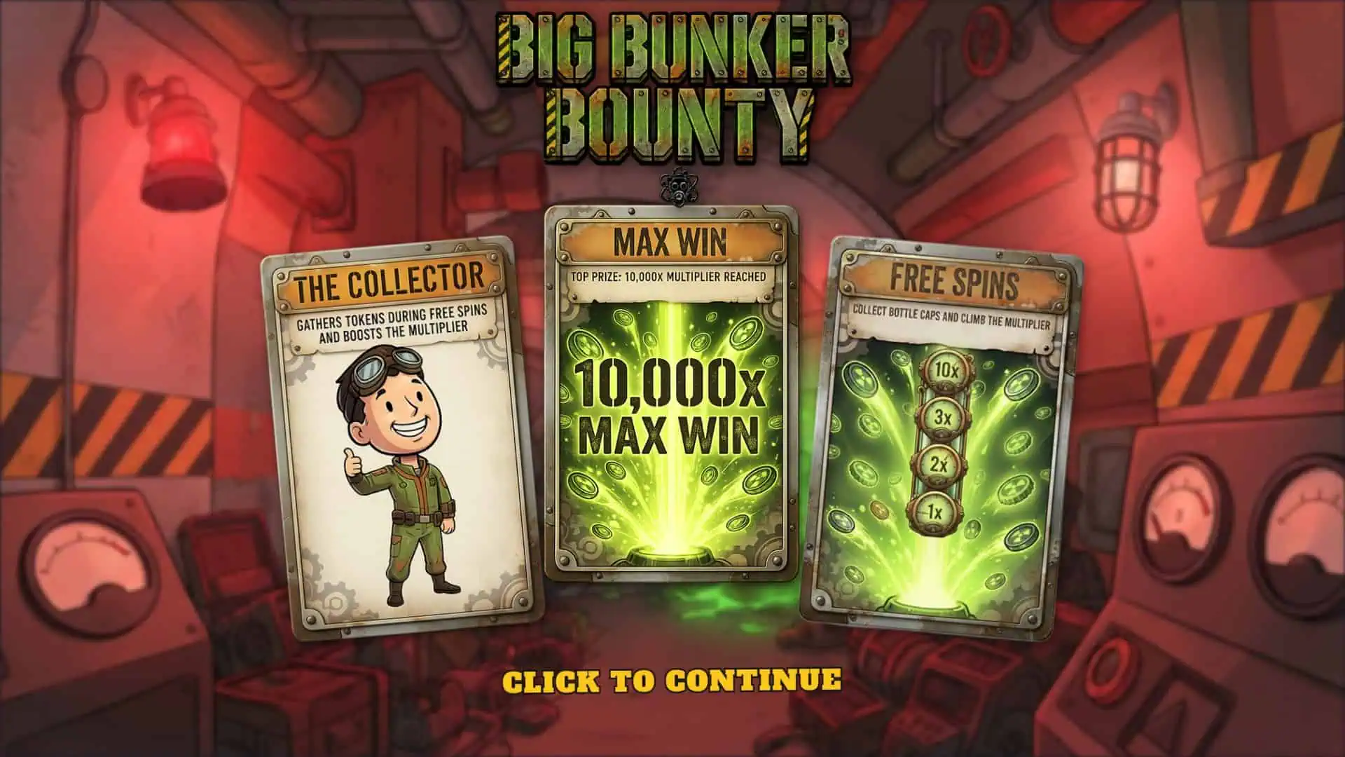 Big Bunker Bounty slot intro screen