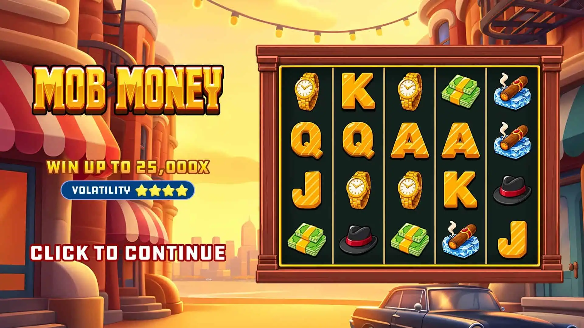 Mob Money slot intro screen