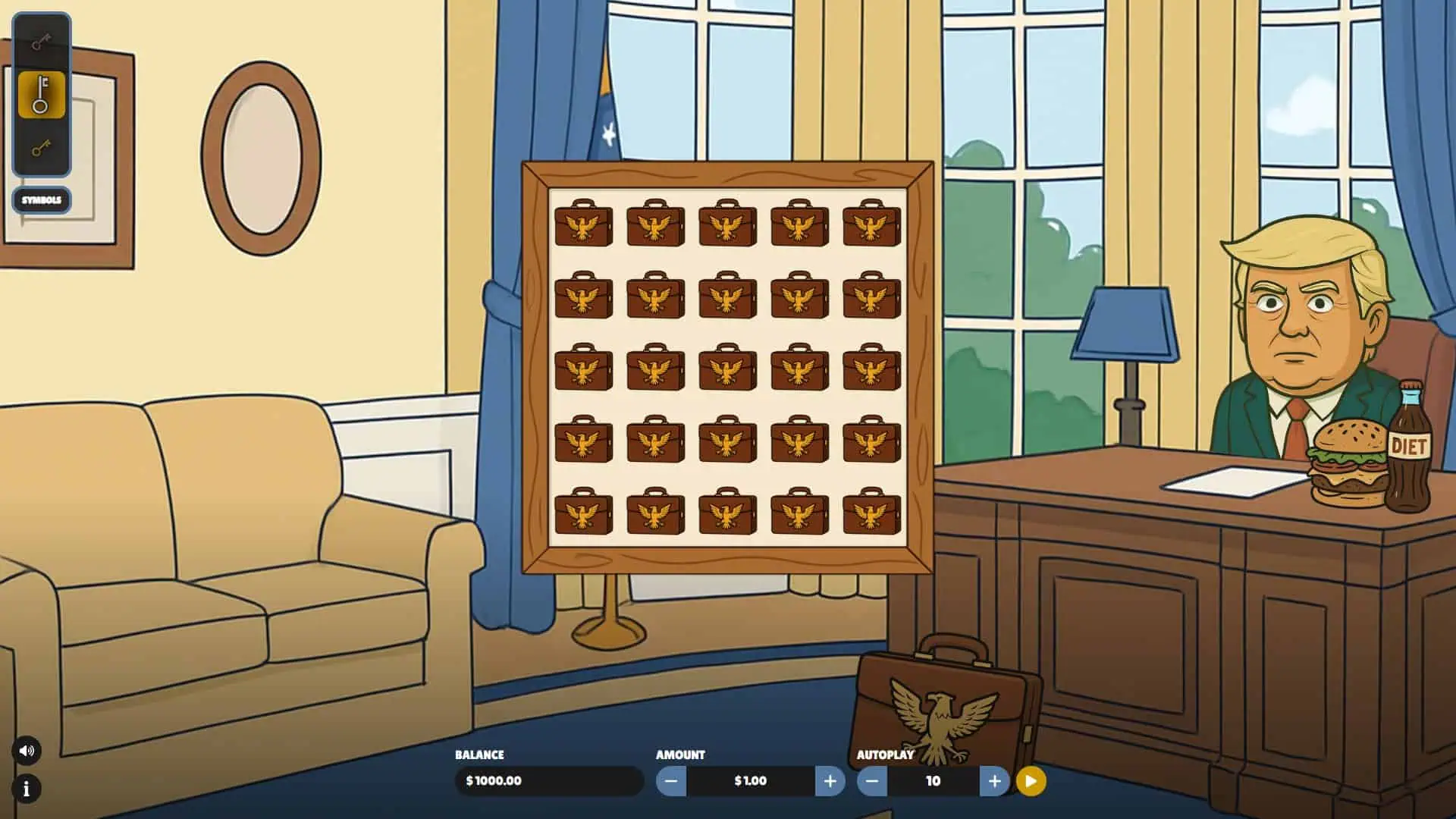 Capitol Gains slot gameplay reels