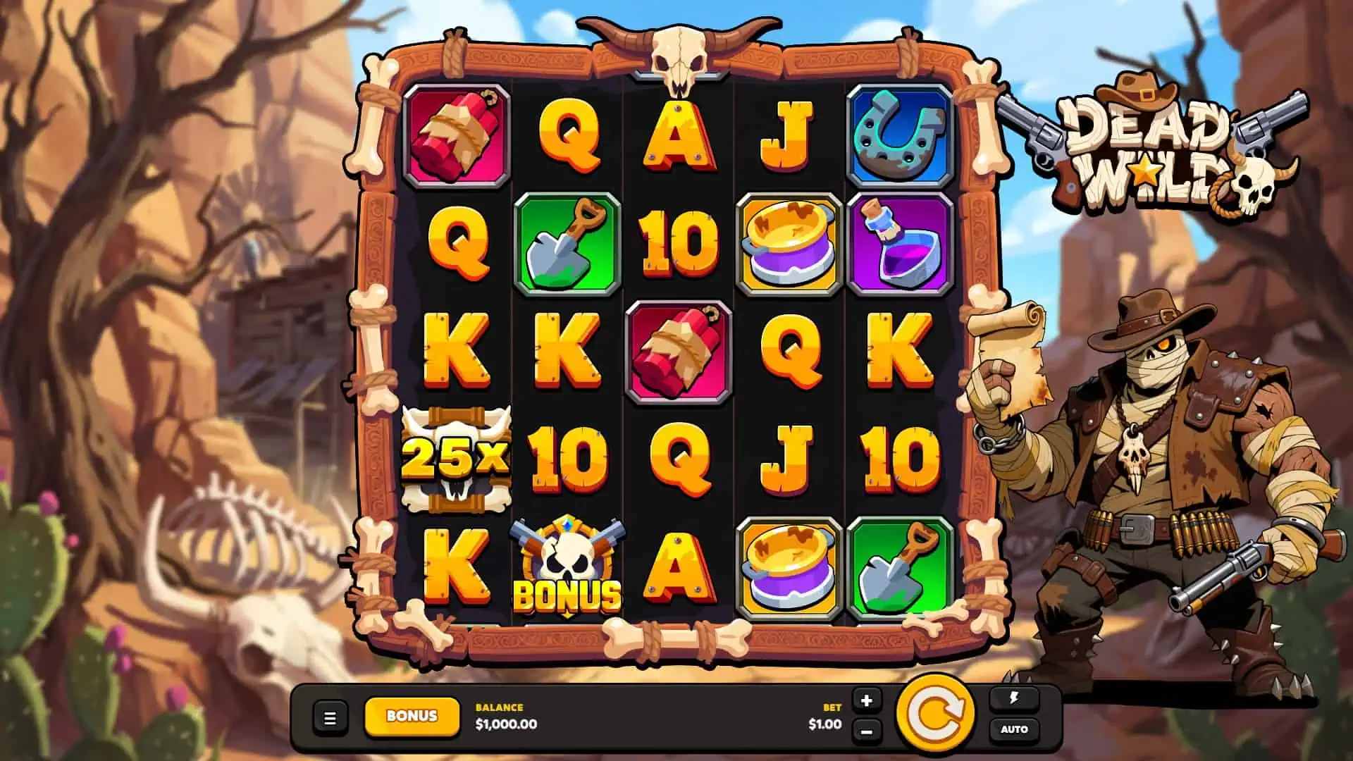 Dead Wild slot gameplay reels