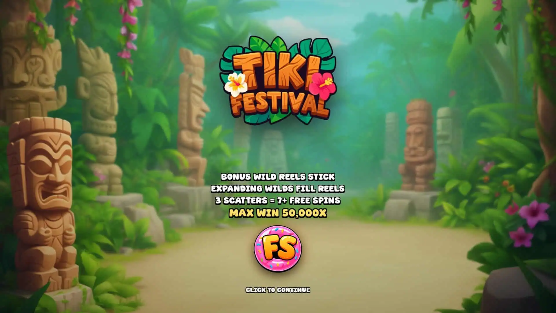 Tiki Festival slot intro screen
