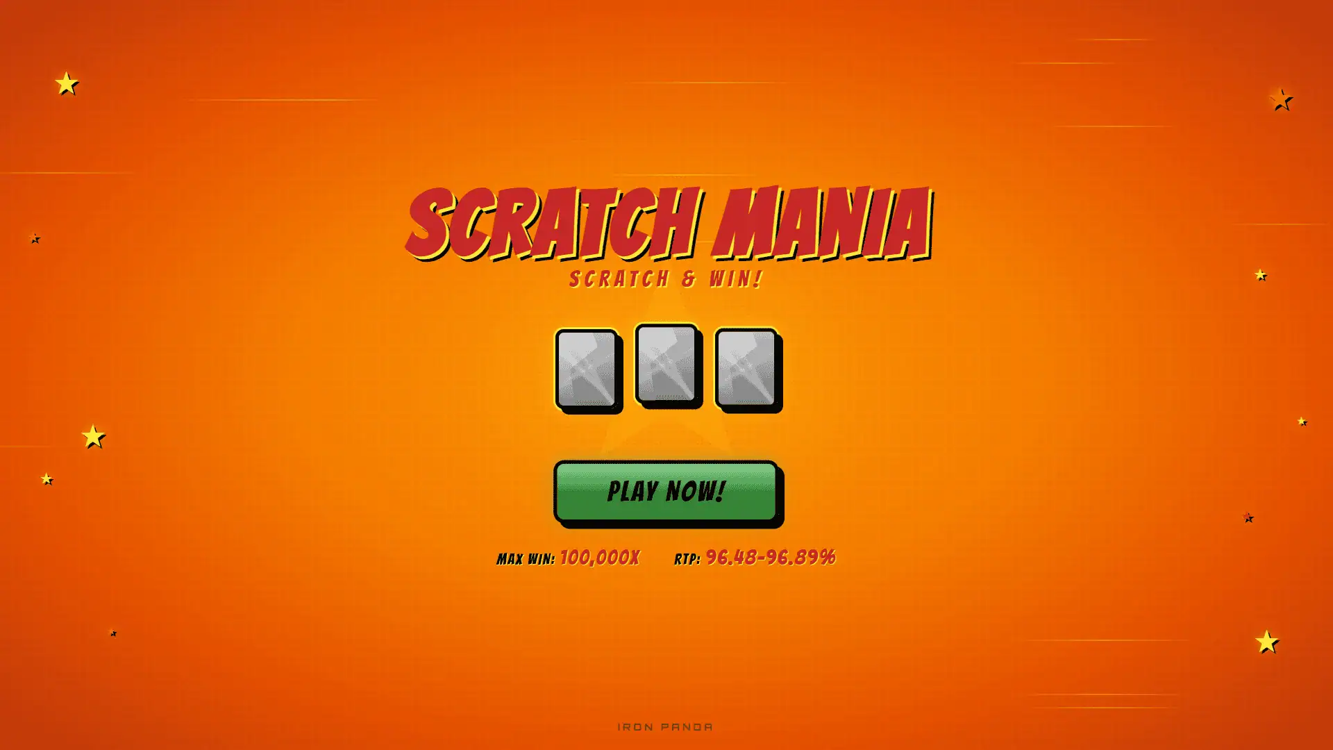 Scratch Mania slot intro screen