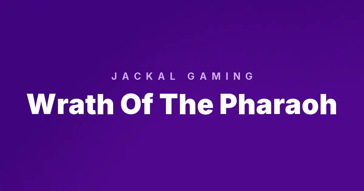 Wrath Of The Pharaoh slot cover image