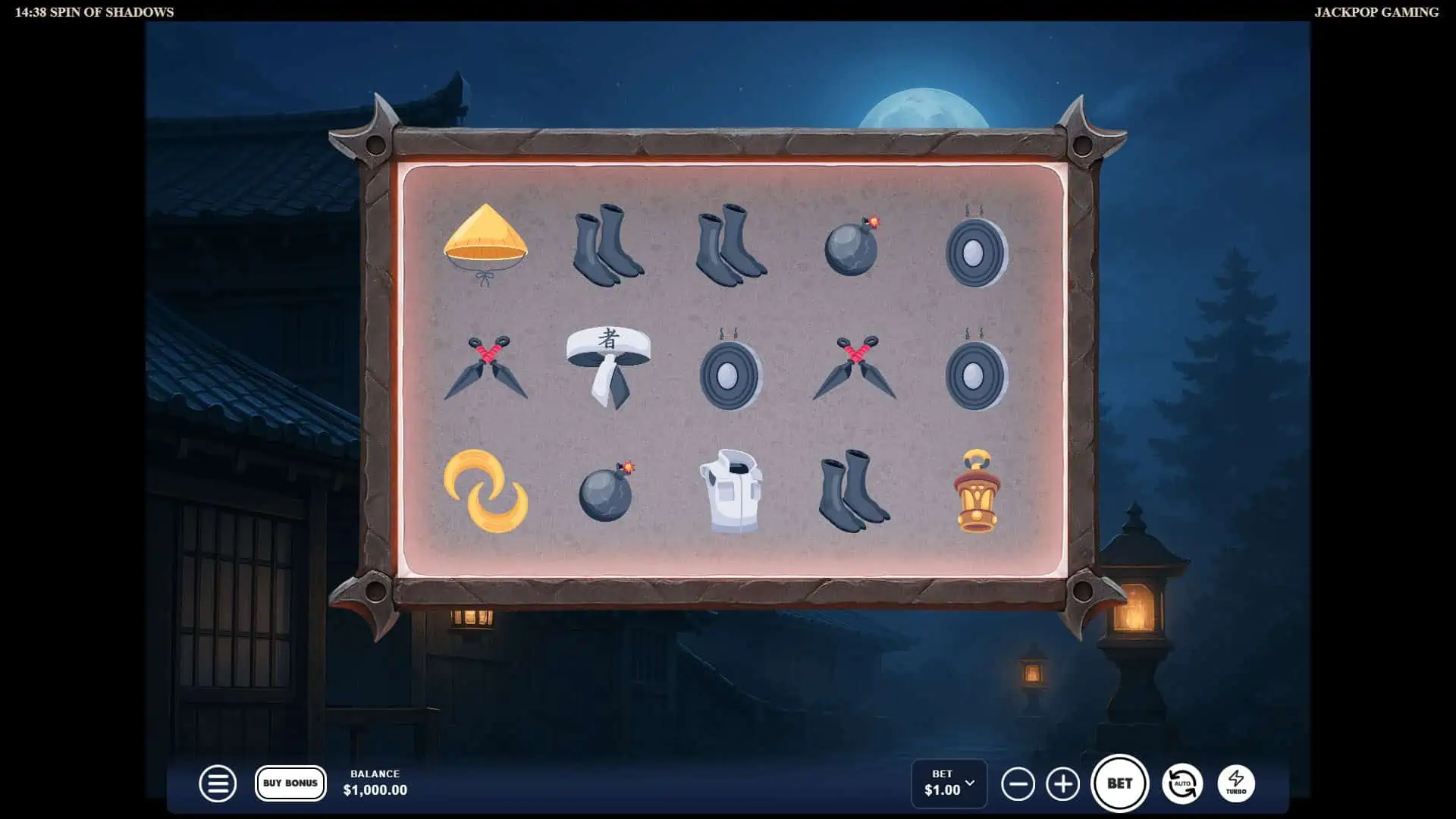 Spin Of Shadows slot gameplay reels