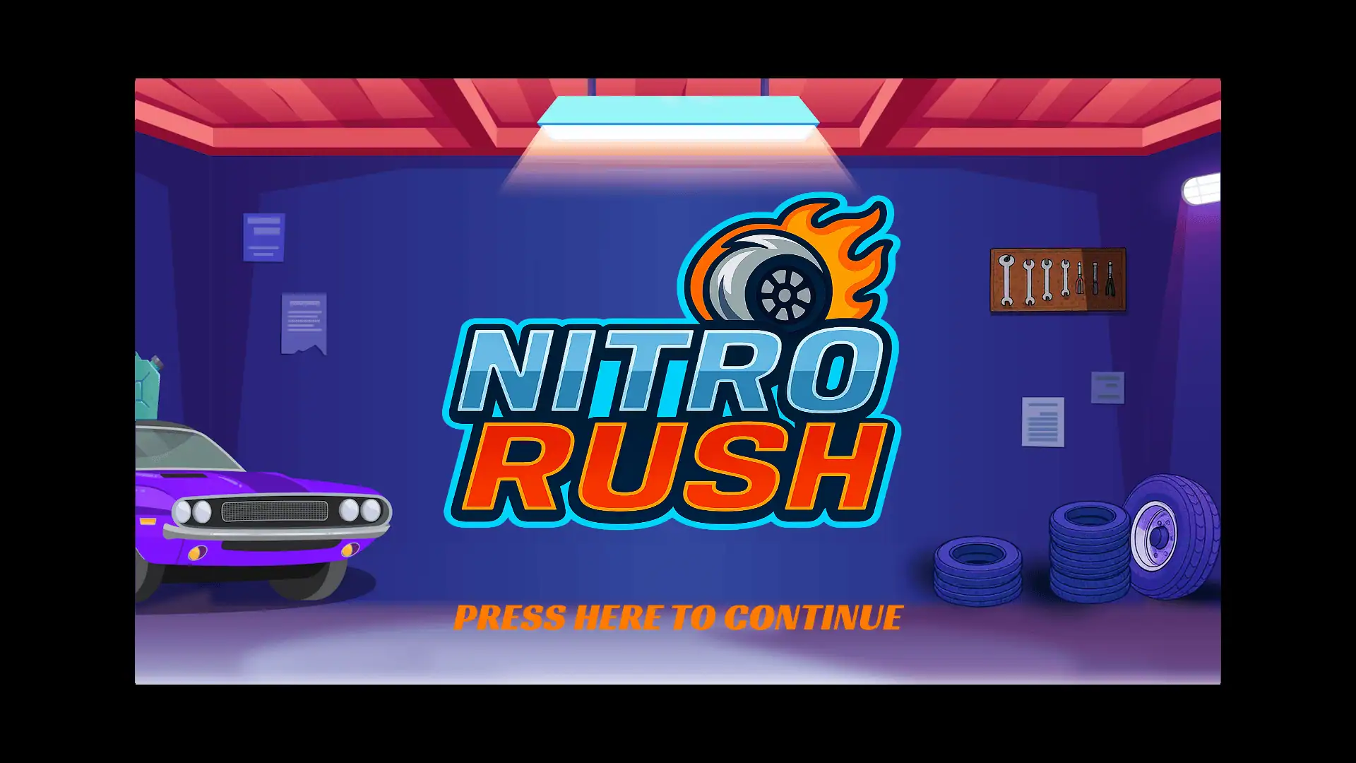 Nitro Rush slot intro screen