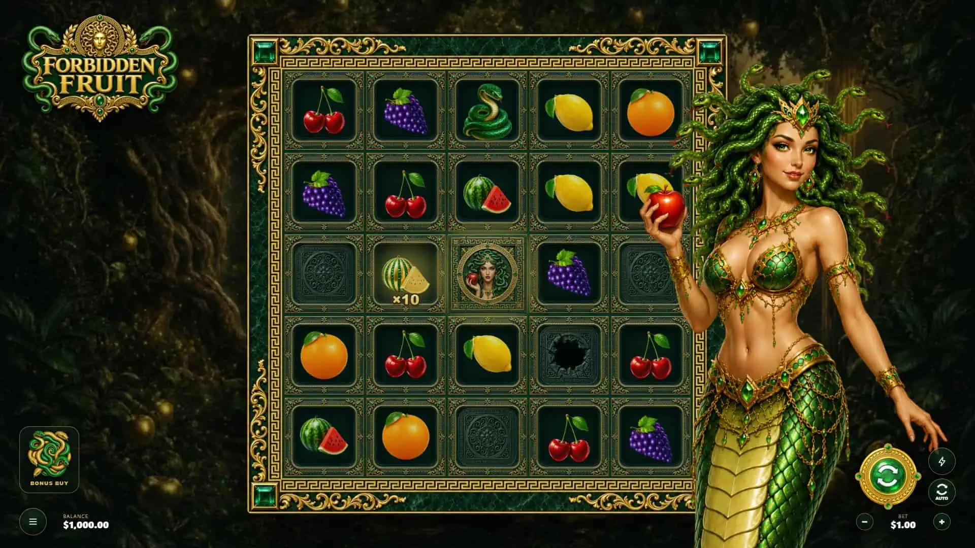 Forbidden Fruit slot gameplay reels