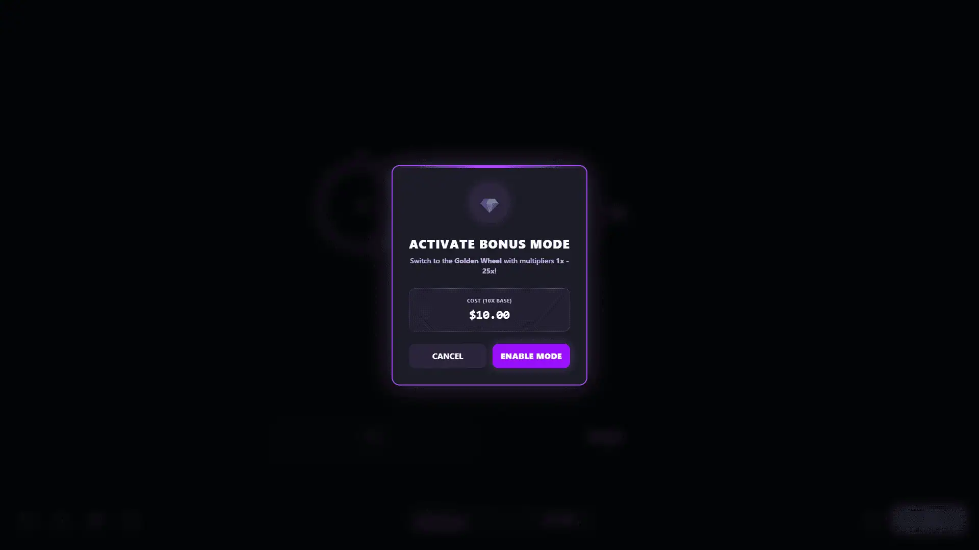Roulette Extreme bonus buy menu