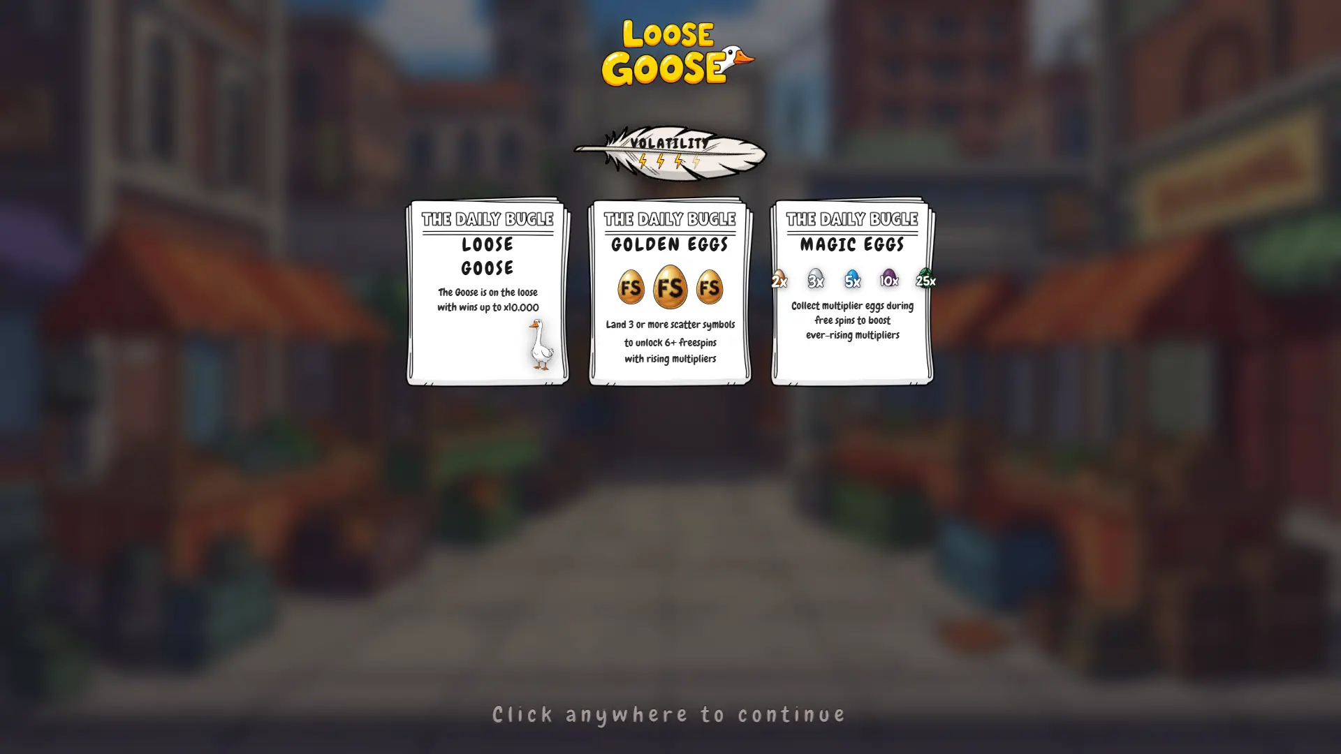 Loose Goose slot intro screen