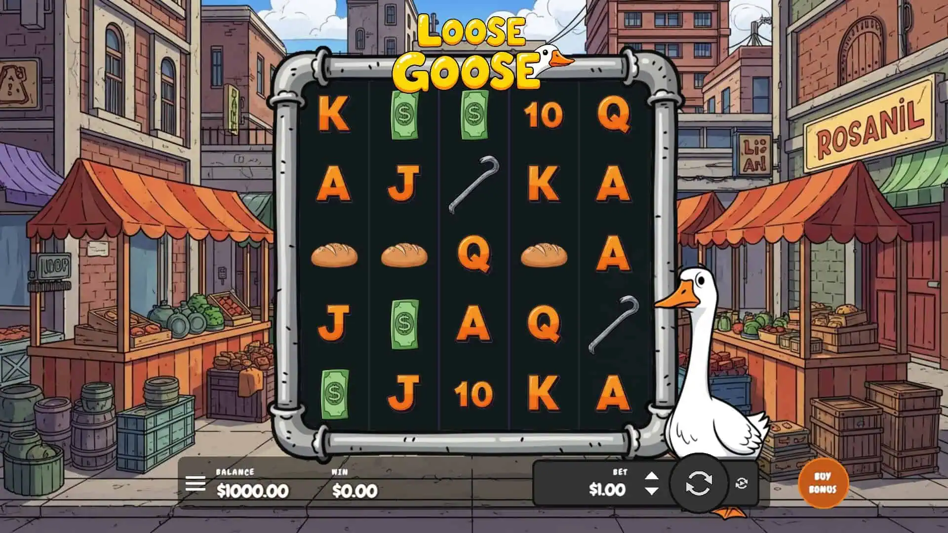 Loose Goose slot gameplay reels