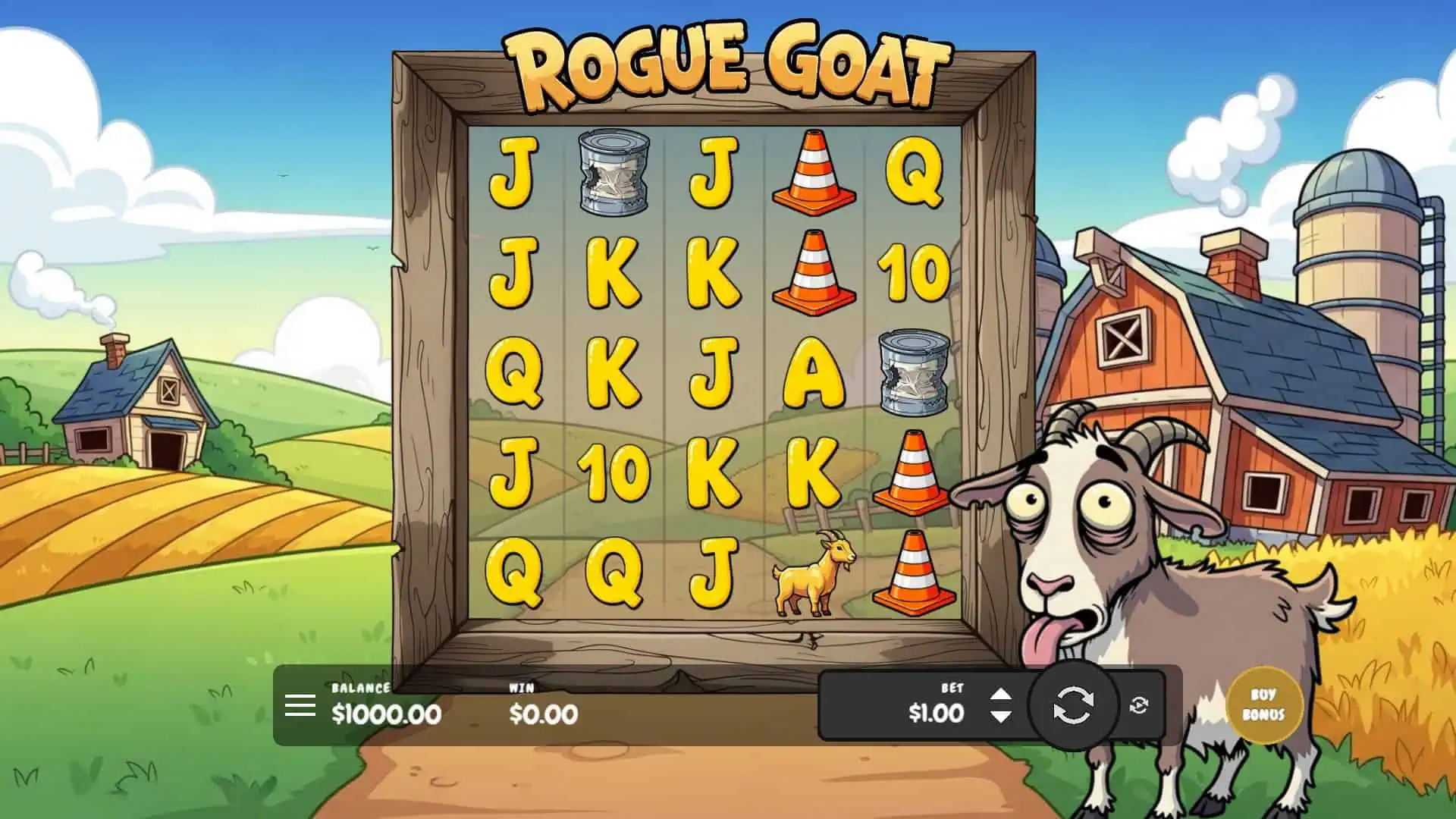 Rogue Goat slot gameplay reels