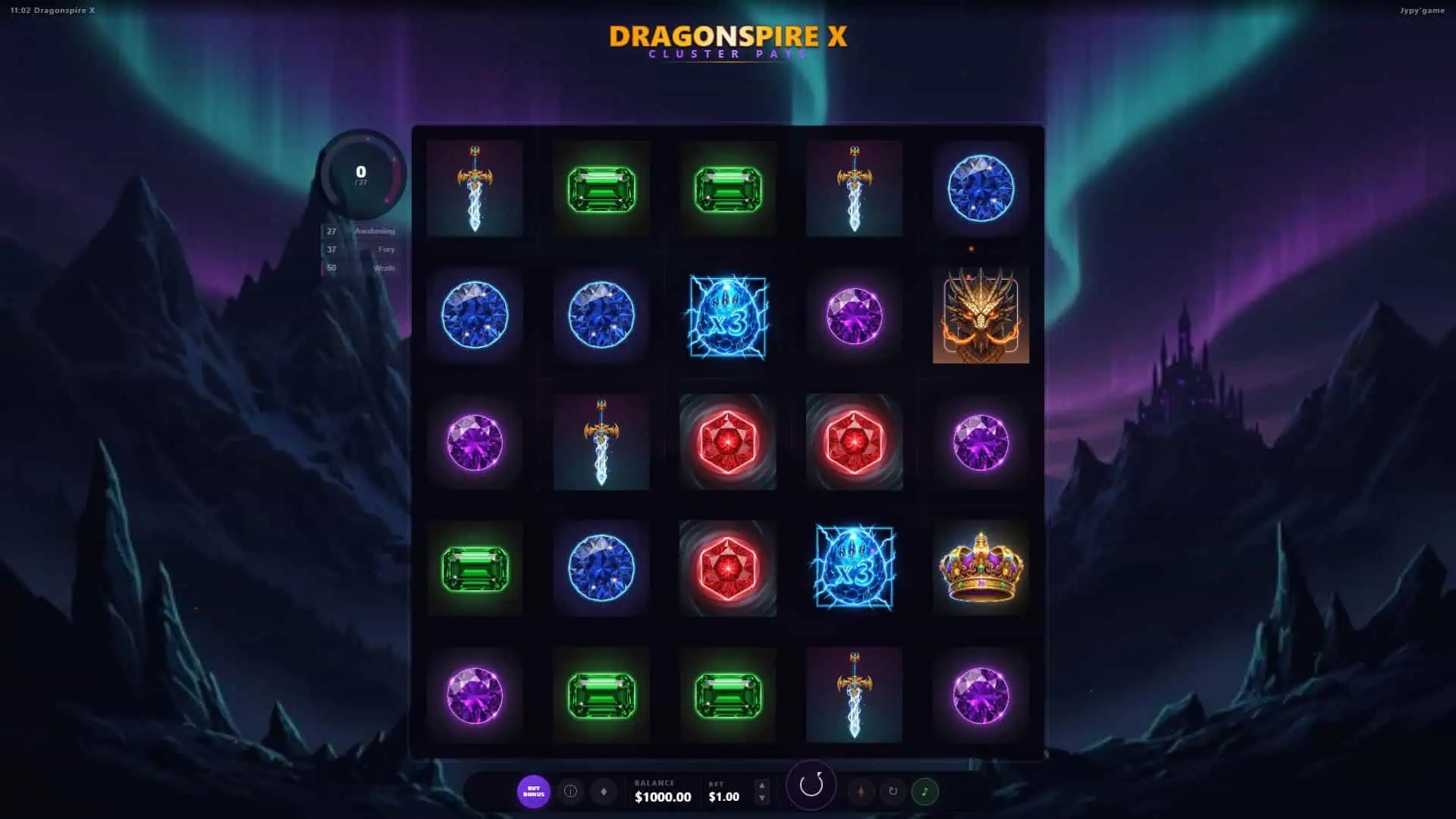 Dragonspire X slot gameplay reels