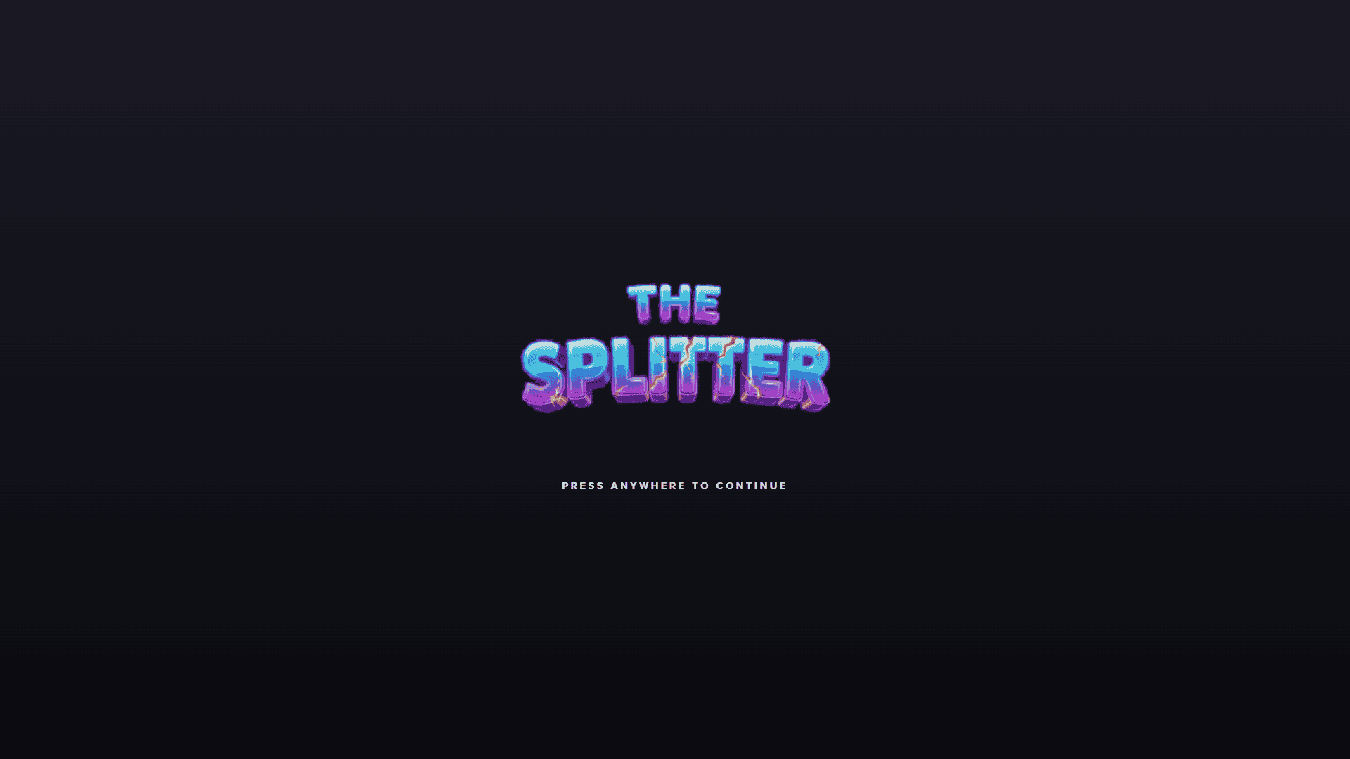 Splitter slot intro screen