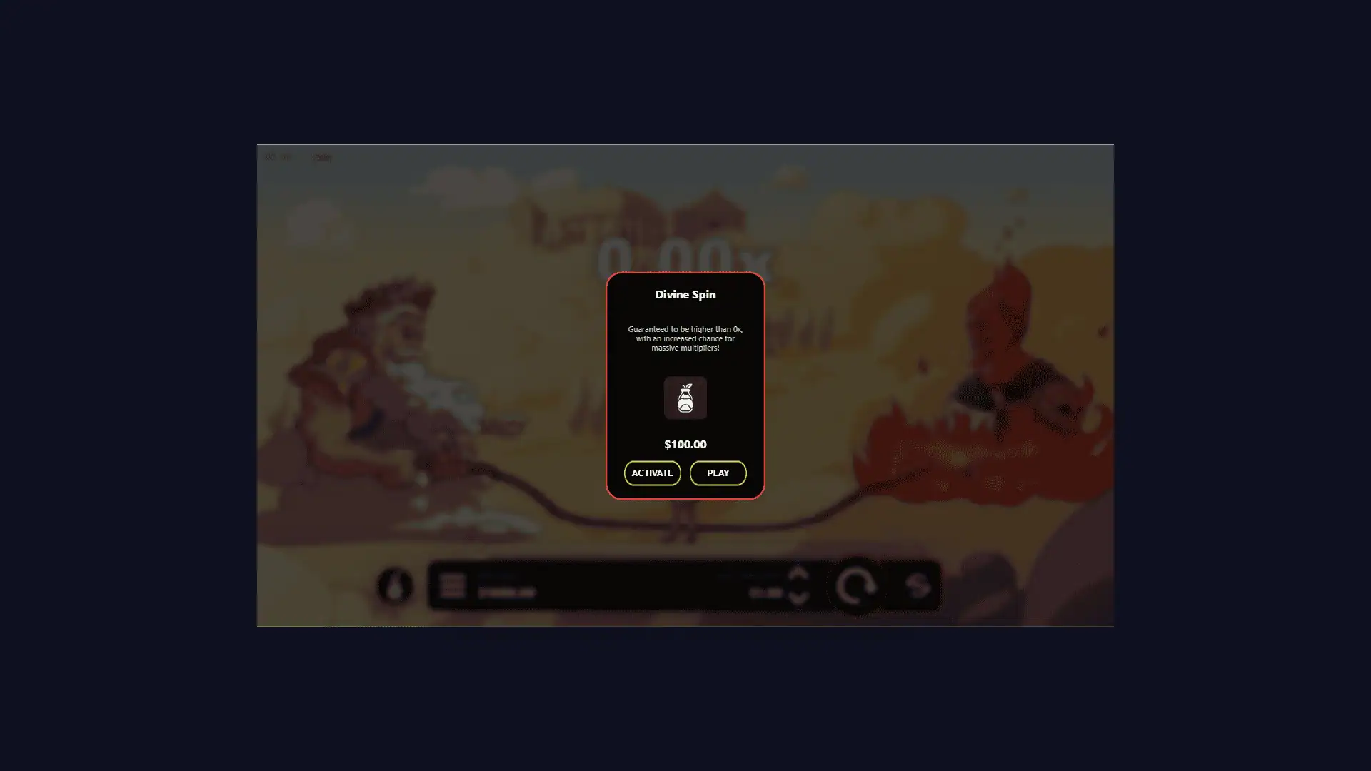 Jump bonus buy menu