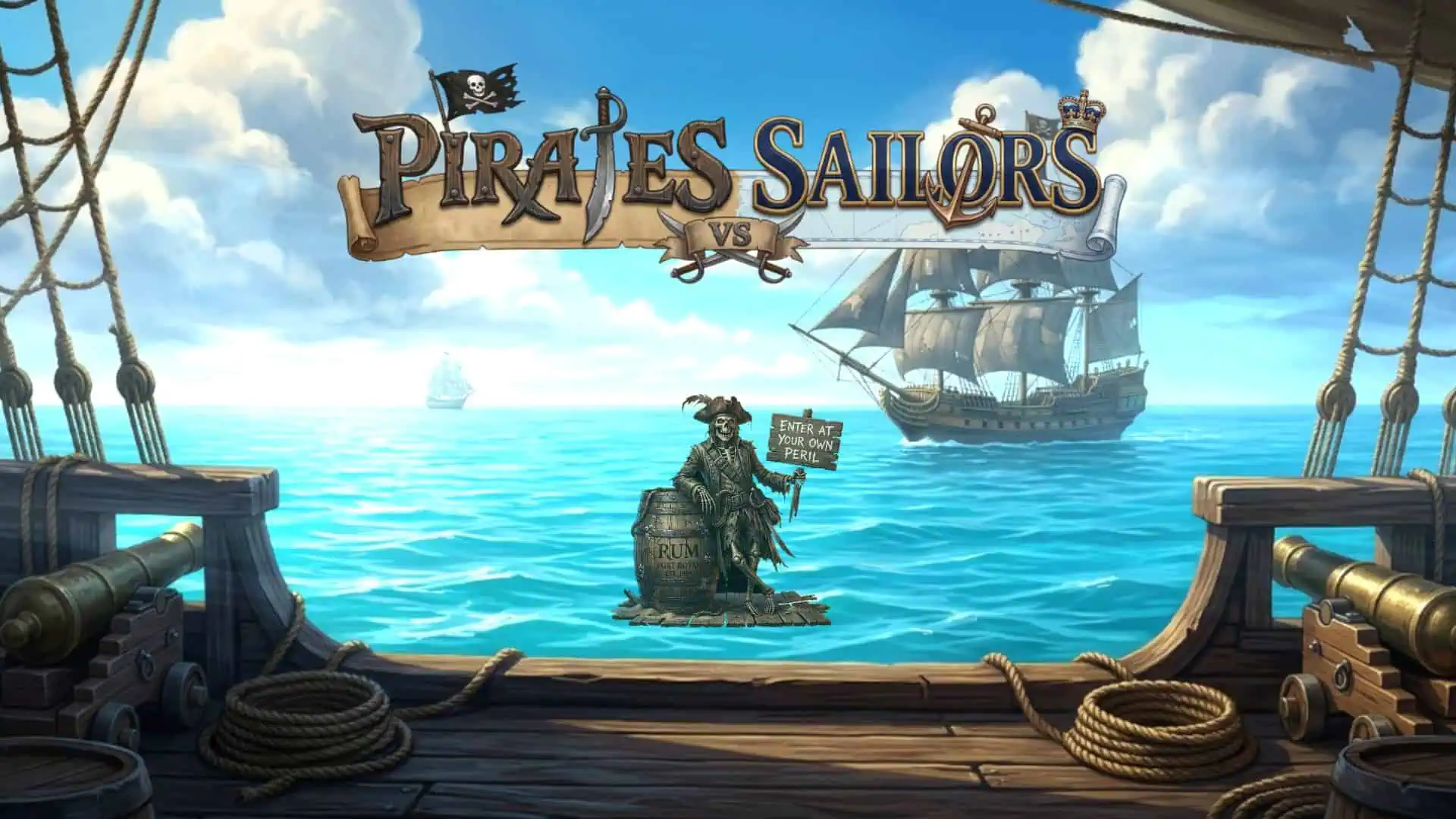 Pirates vs Sailors slot intro screen