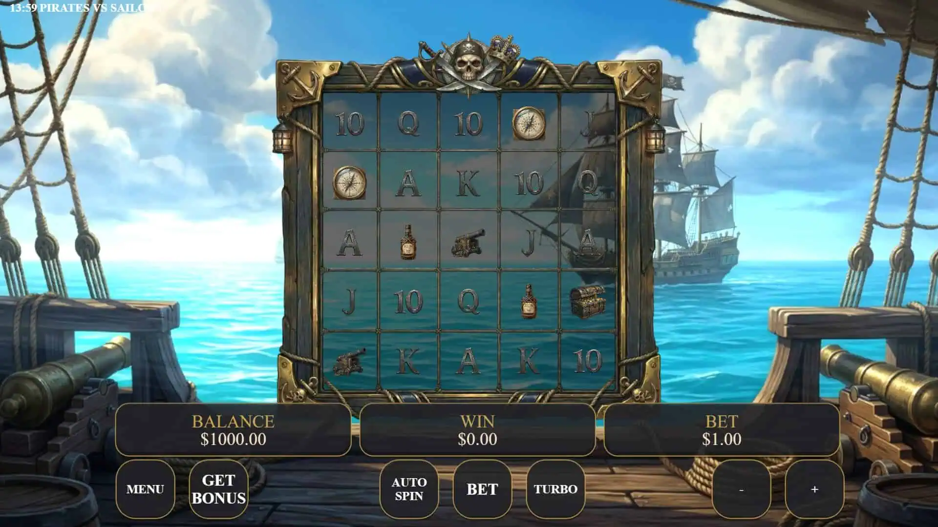 Pirates vs Sailors slot gameplay reels