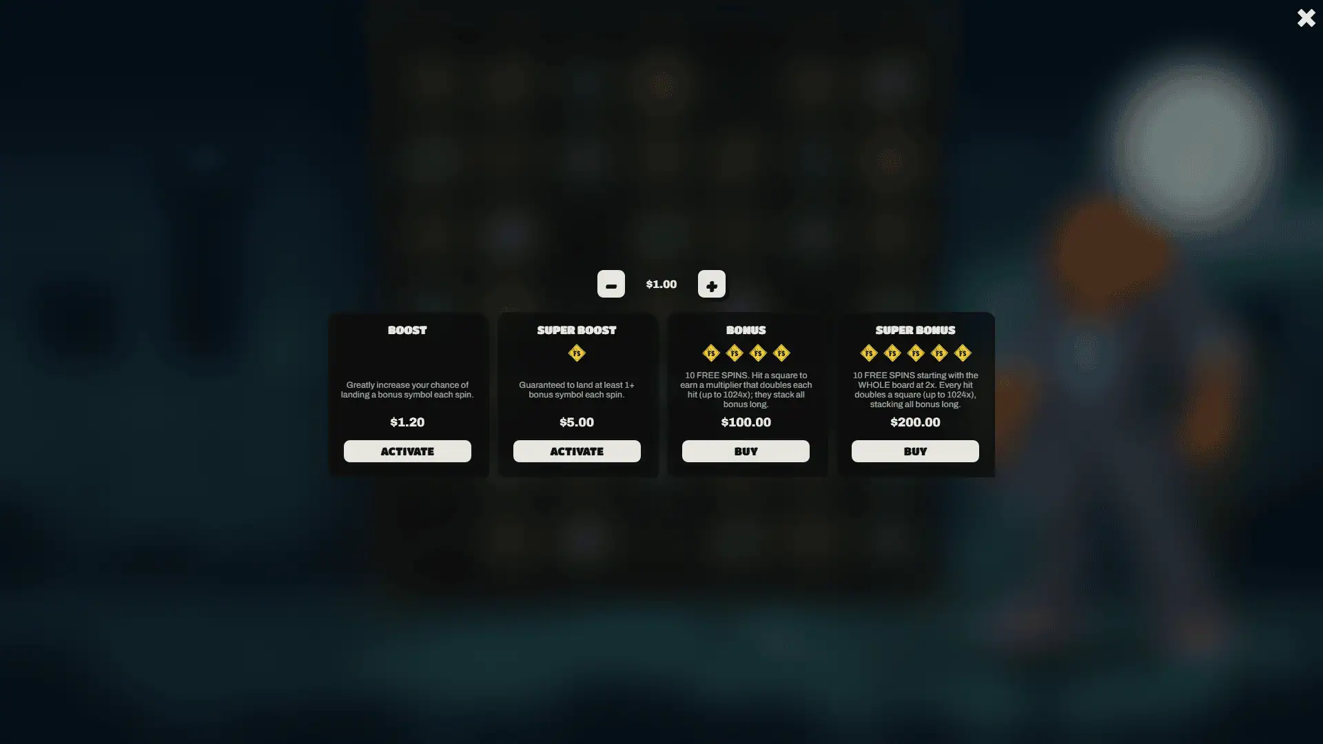 Enclosure Breach bonus buy menu