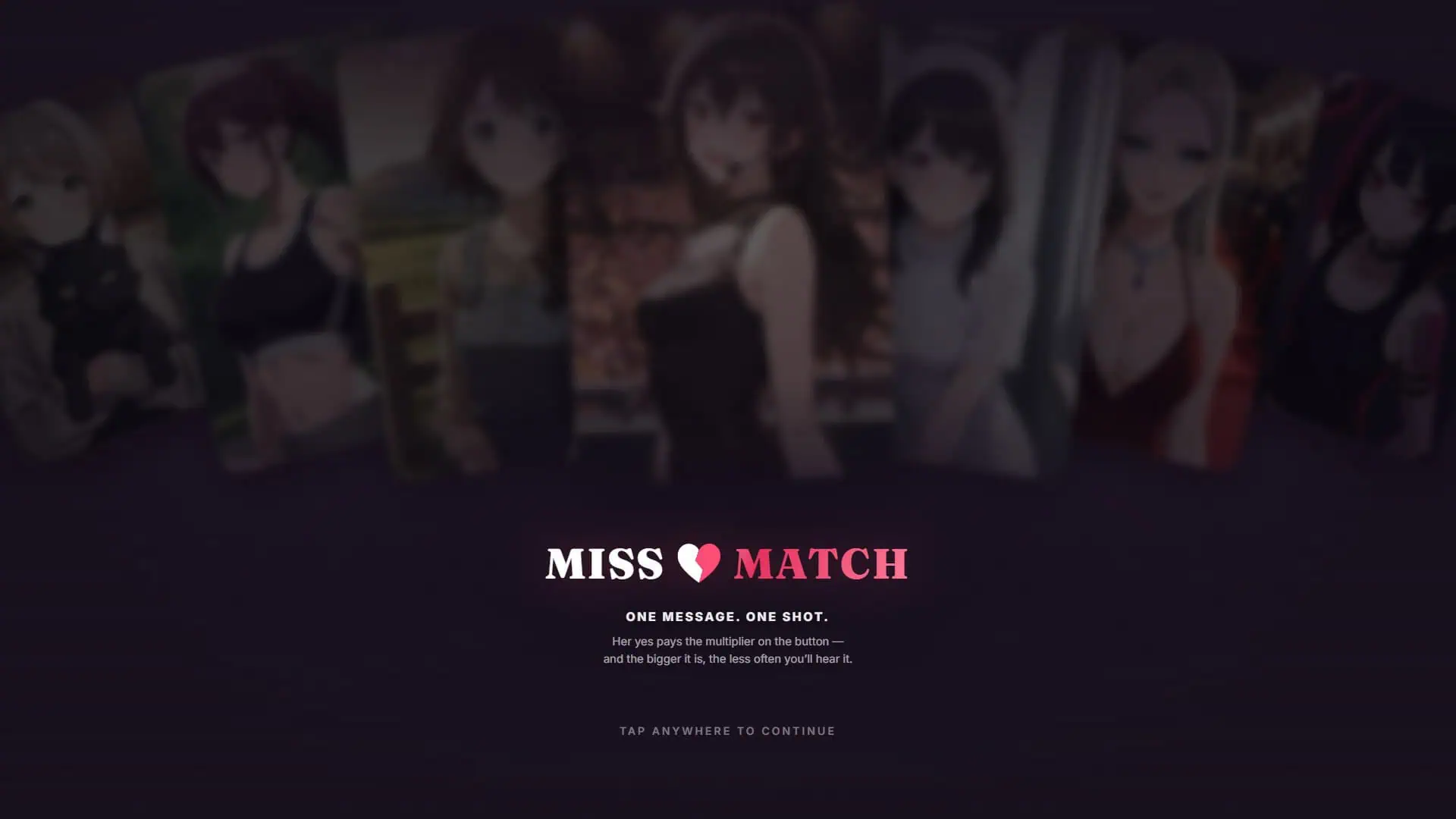 Miss Match slot intro screen