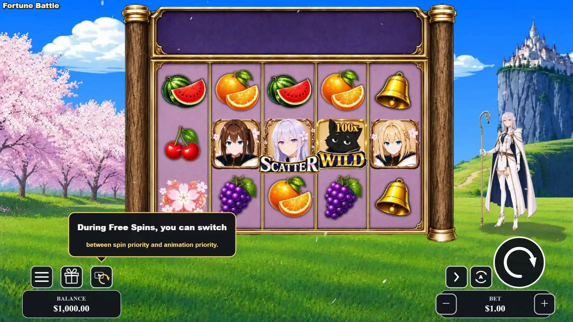 Fortune Battle slot gameplay reels
