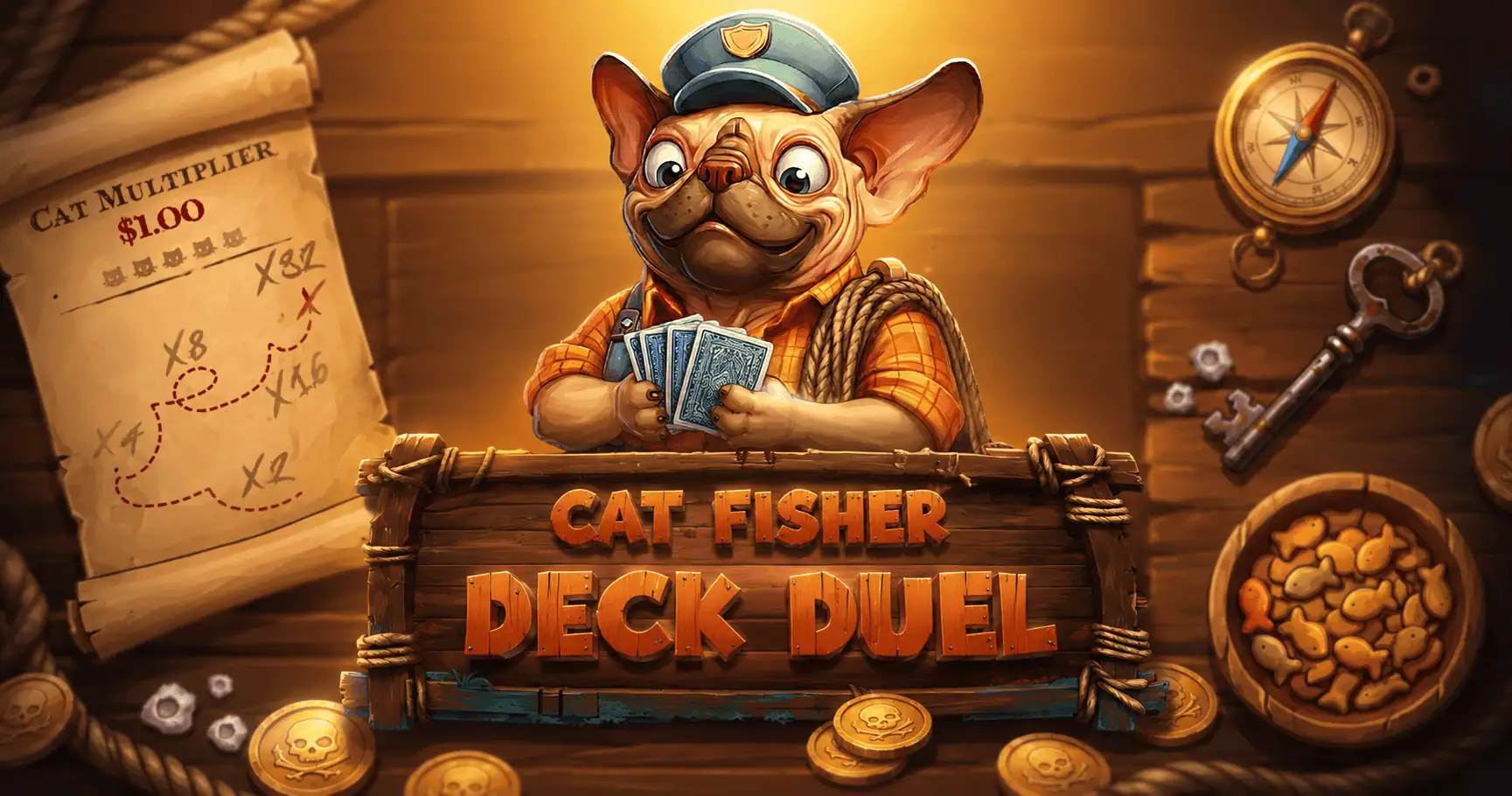 Cat Fisher Deck Duel Slot Demo by Laser Pvp slot cover image