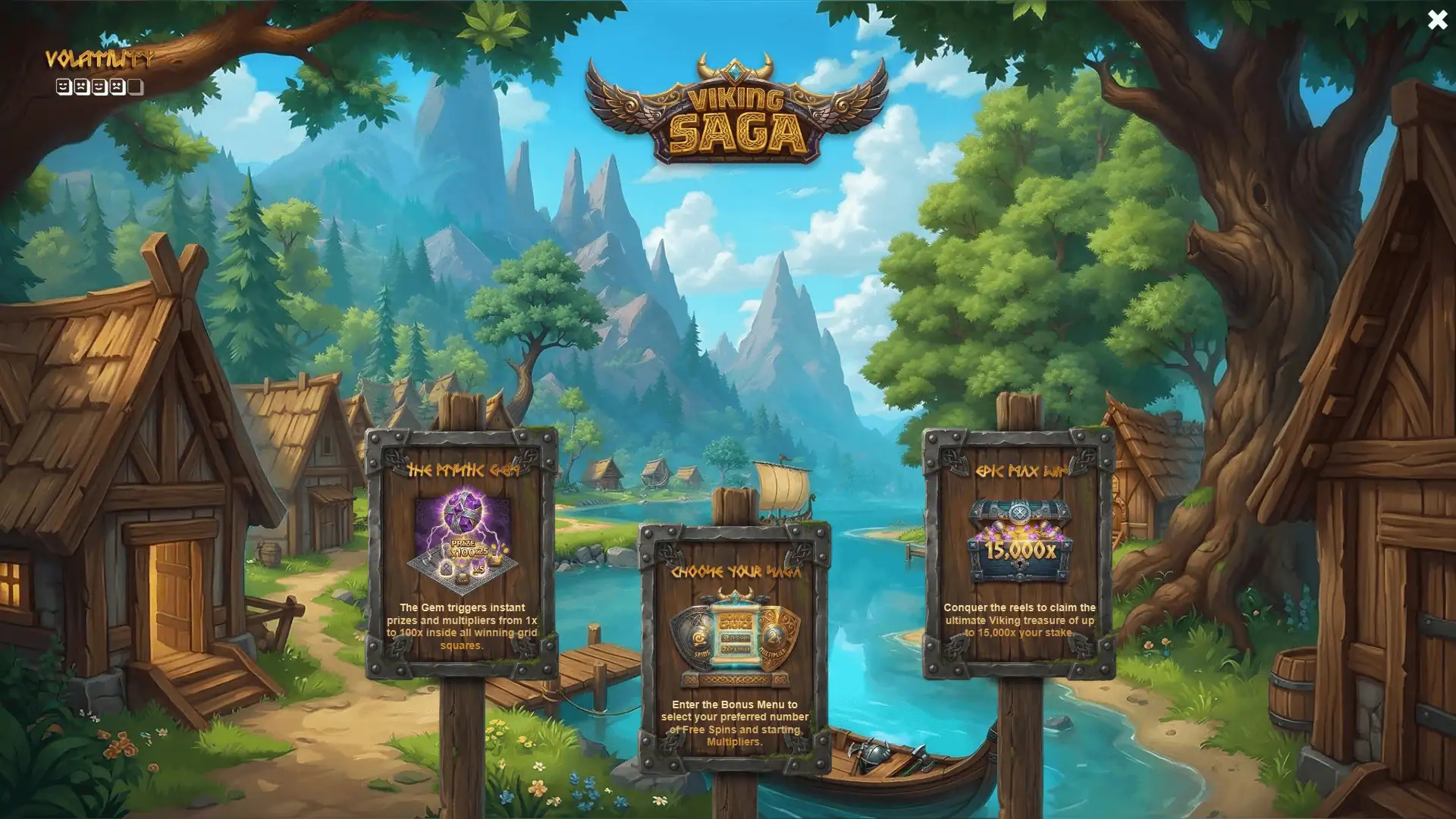 Viking Saga slot intro screen
