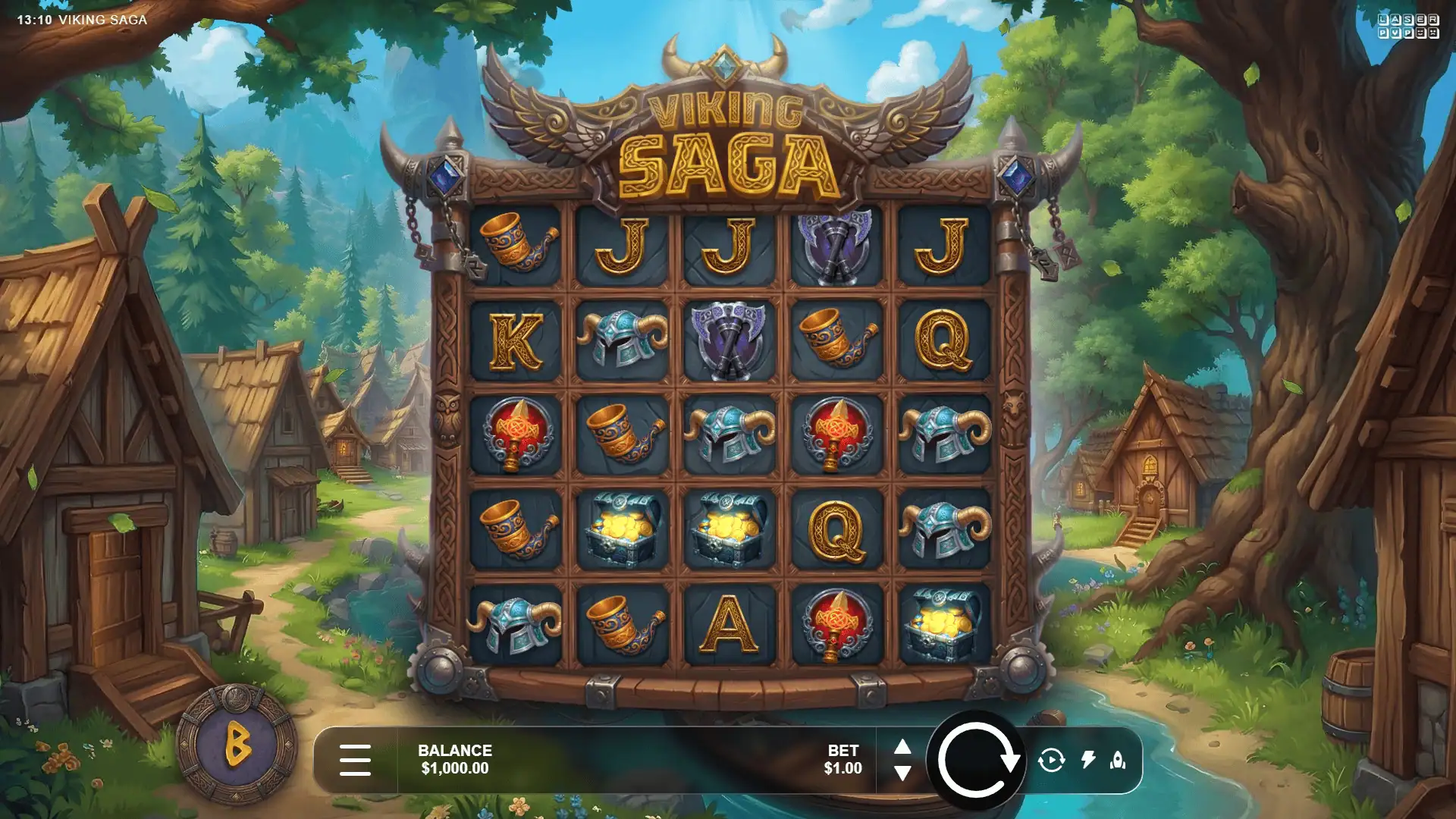 Viking Saga slot gameplay reels