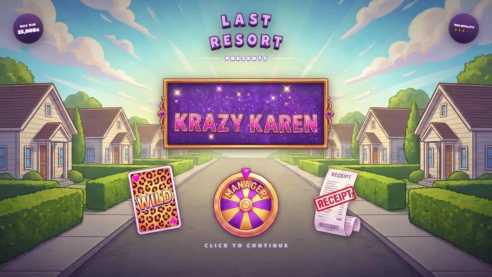 Krazy Karen slot intro screen
