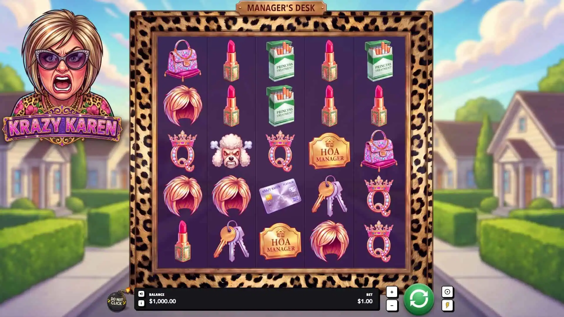Krazy Karen slot gameplay reels
