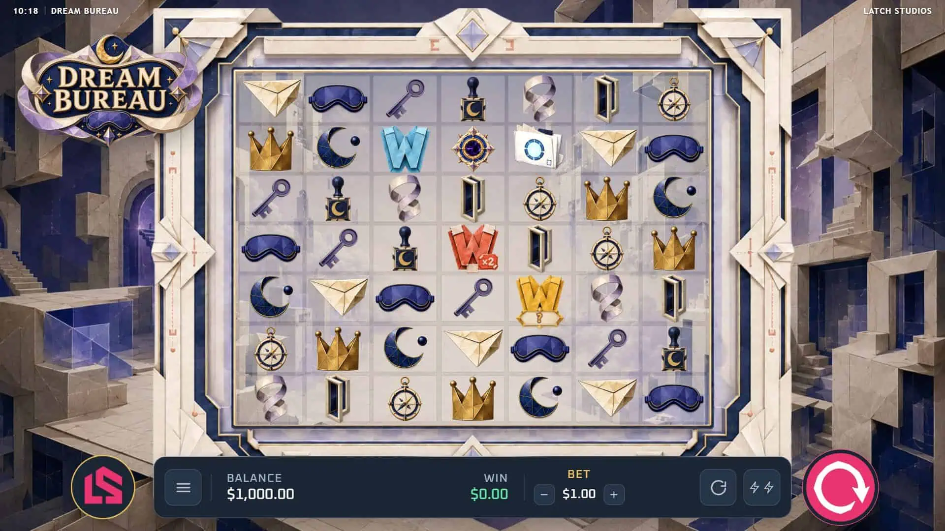 Dream Bureau slot gameplay reels