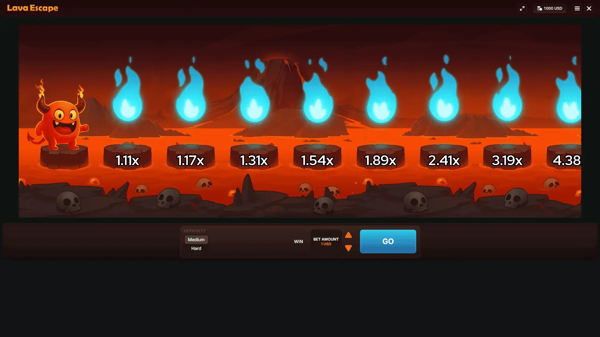 Lava Escape slot intro screen
