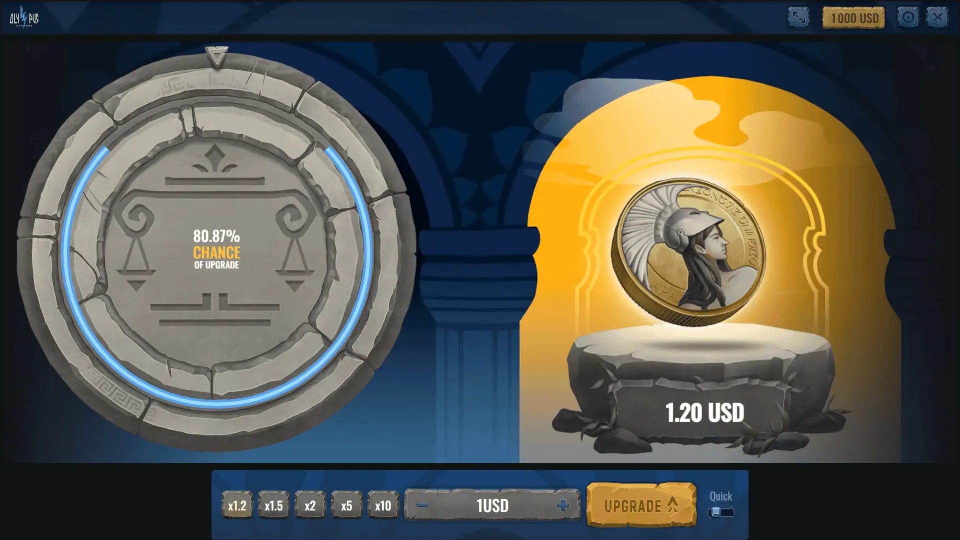 Olympus Upgrade slot gameplay reels