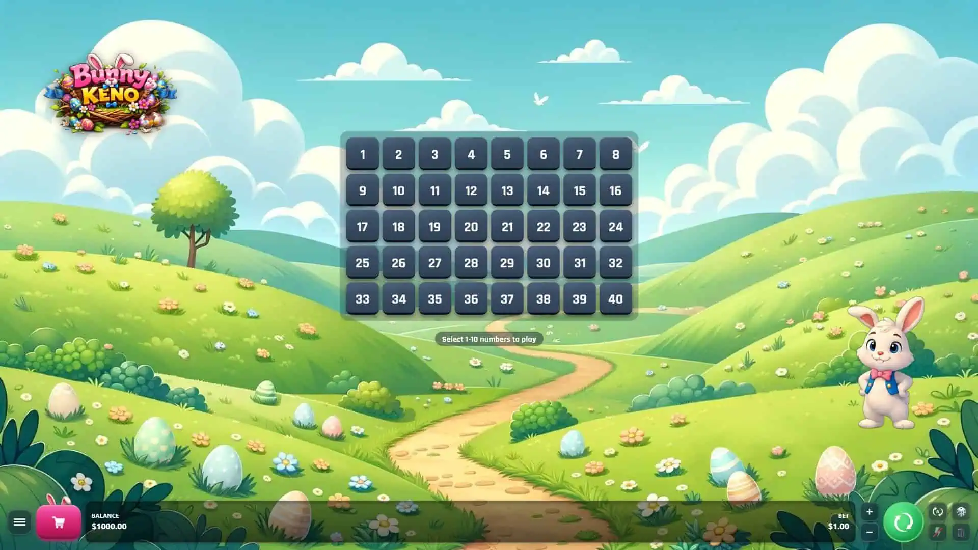 Bunny Keno slot gameplay reels