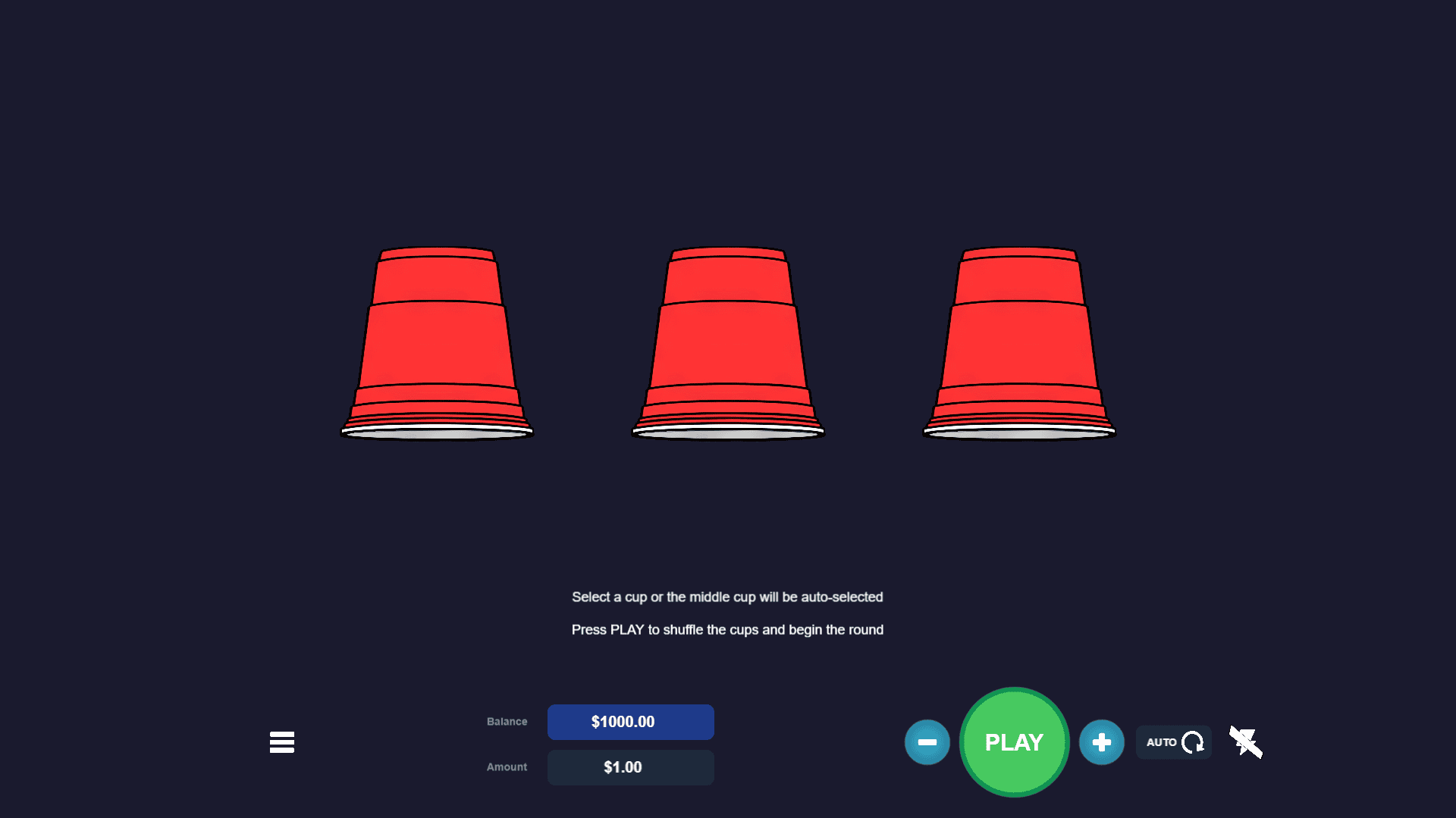 Cups slot gameplay reels