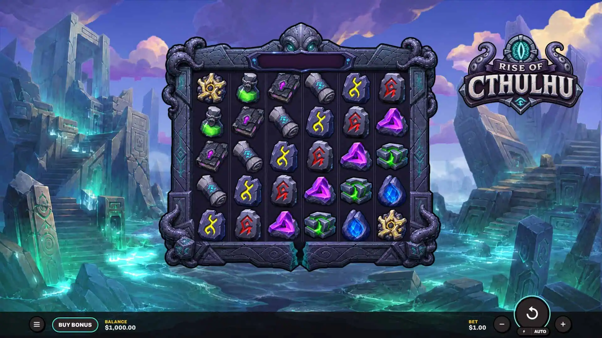 Rise Of Cthulhu slot gameplay reels
