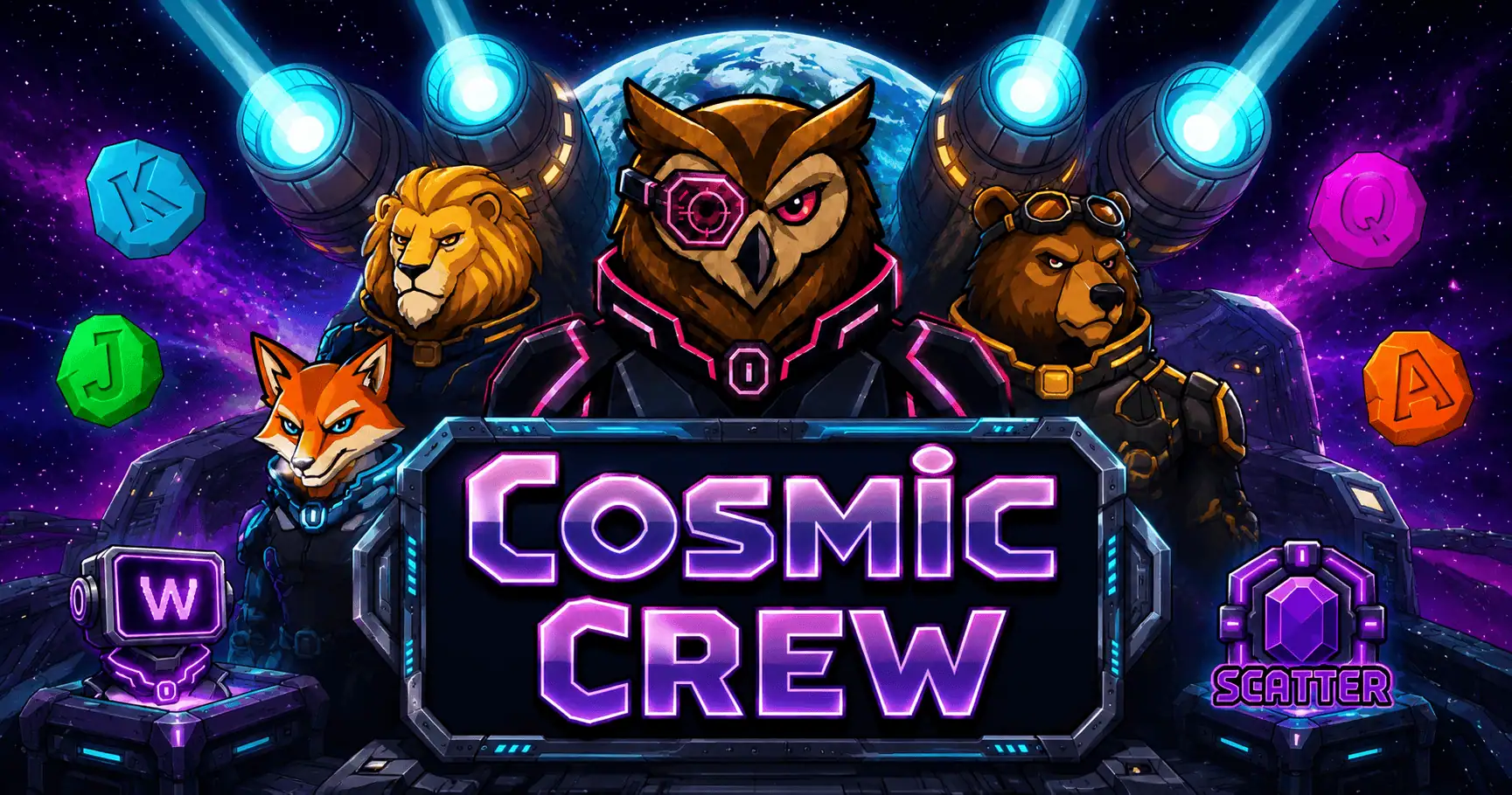 Cosmic Crew Cluster Pays Slot Demo by Lucid Gaming slot cover image