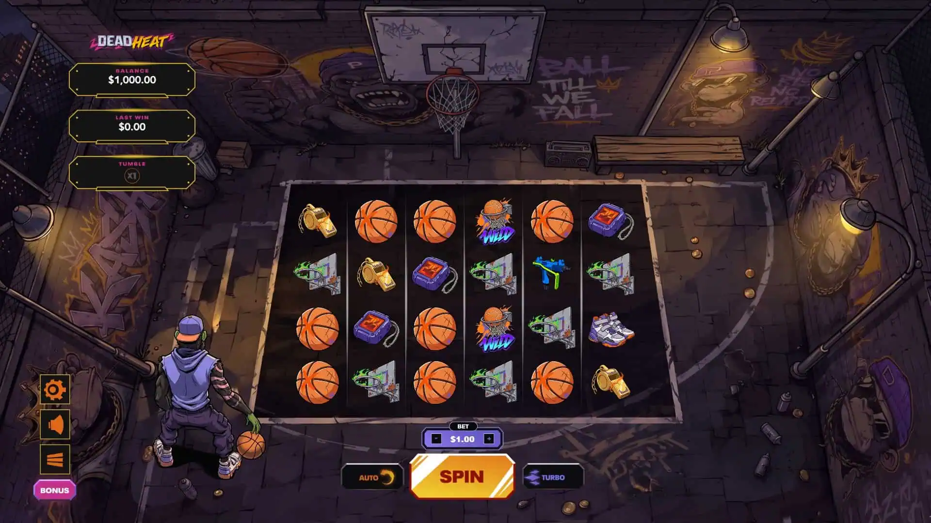 Dead Heat slot gameplay reels