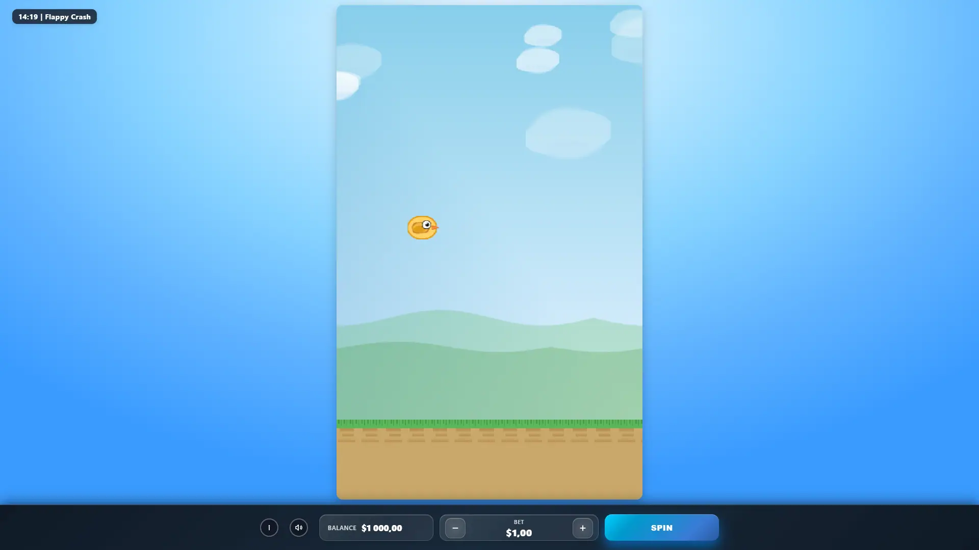 Flappy Crash slot gameplay reels