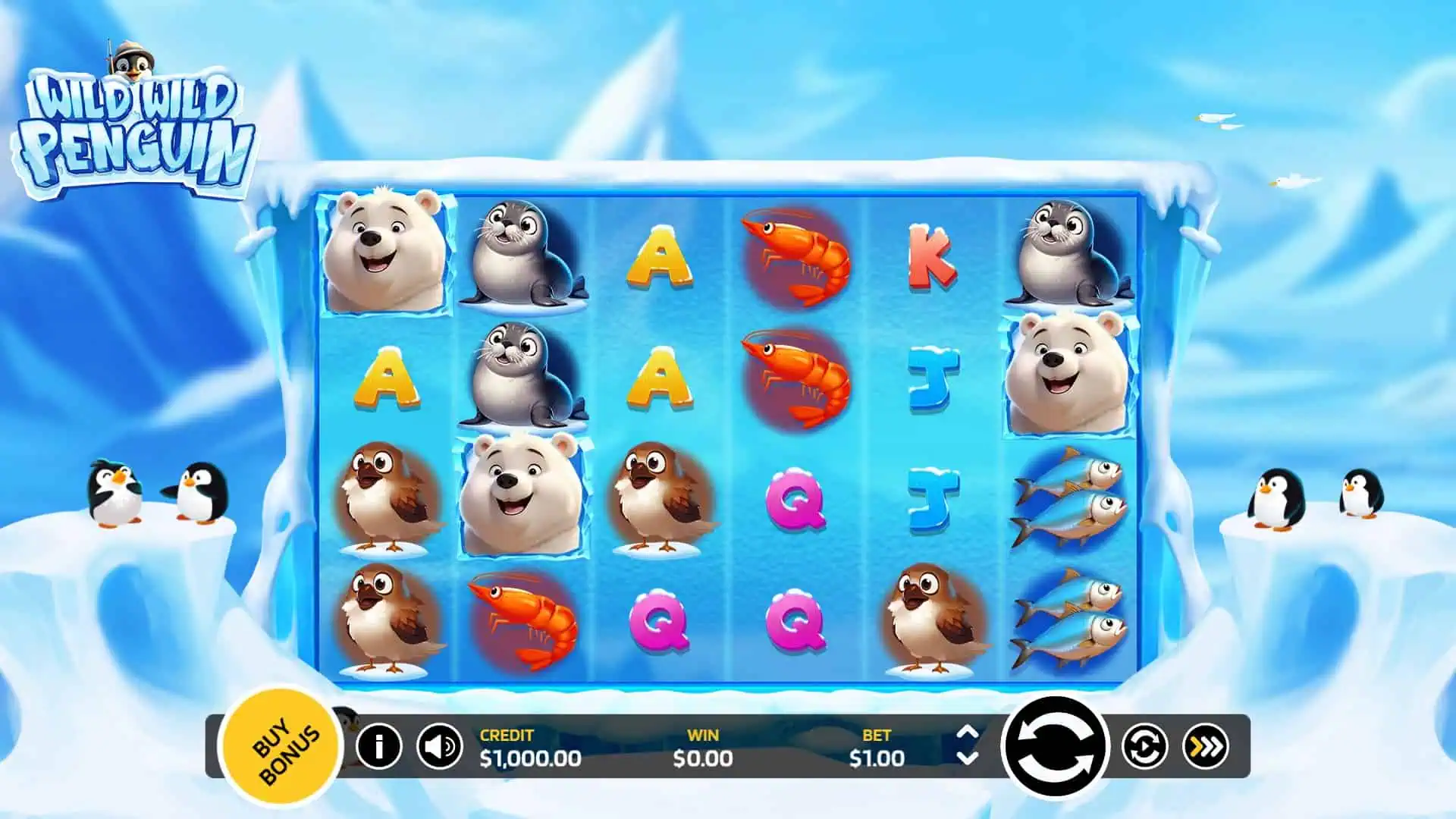 Wild Wild Penguin slot gameplay reels