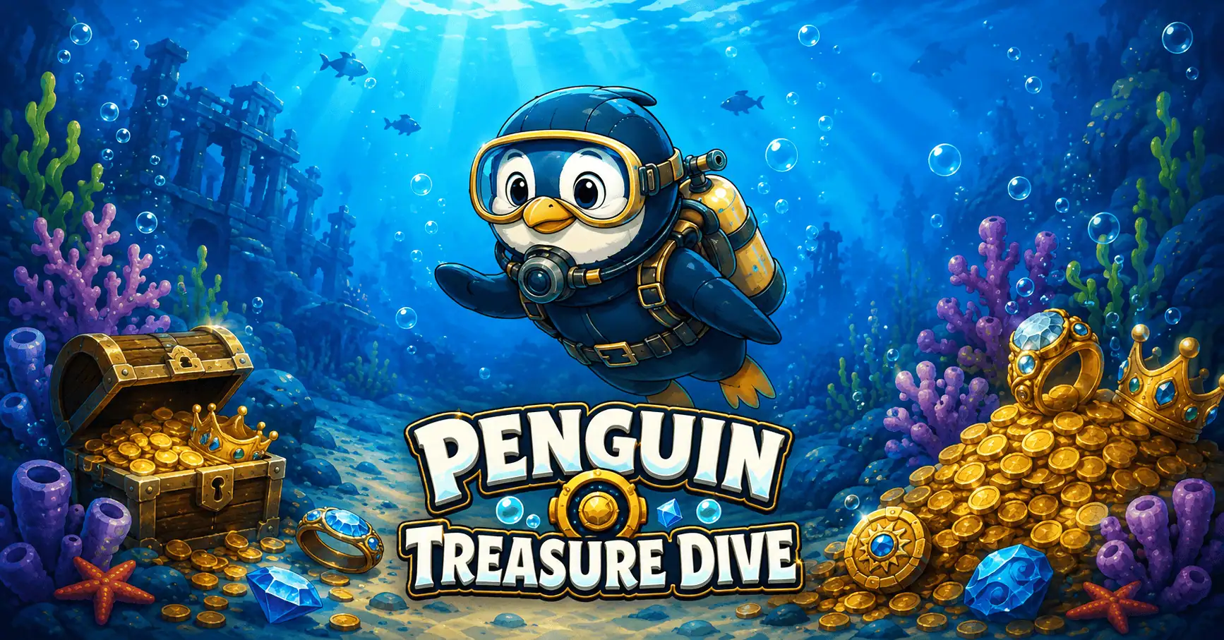 Penguin Treasure Dive Slot Demo by Luckypulse slot cover image