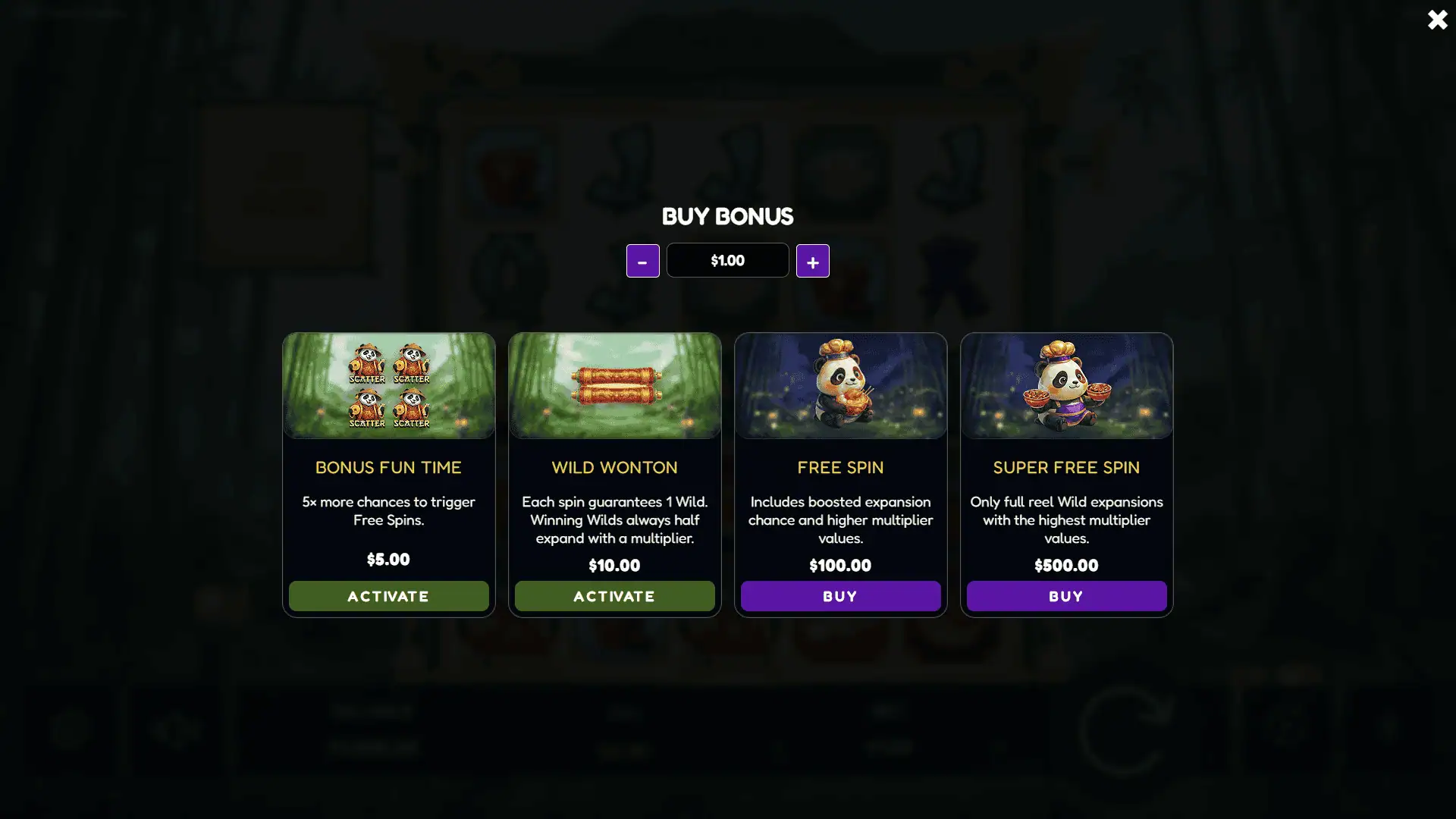 Panda Express bonus buy menu