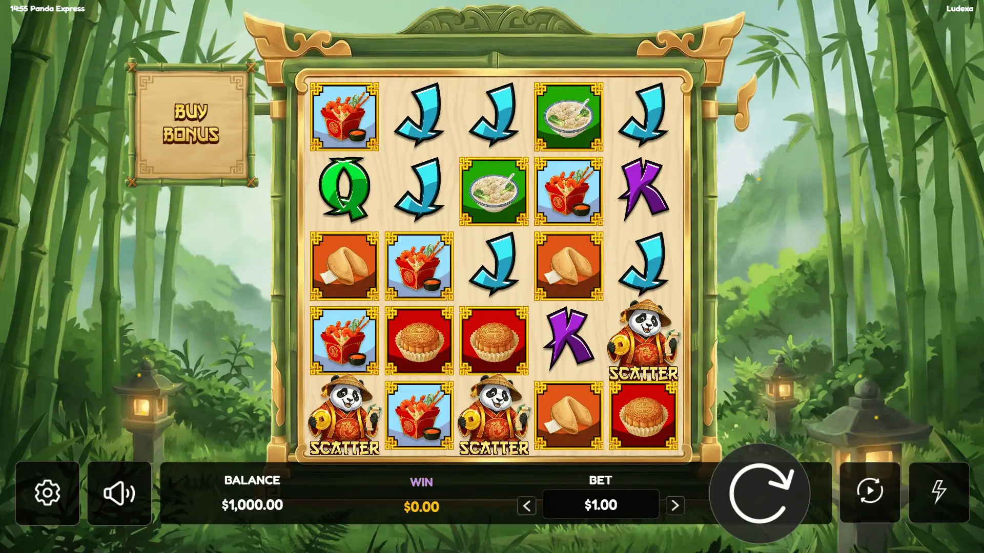 Panda Express slot gameplay reels