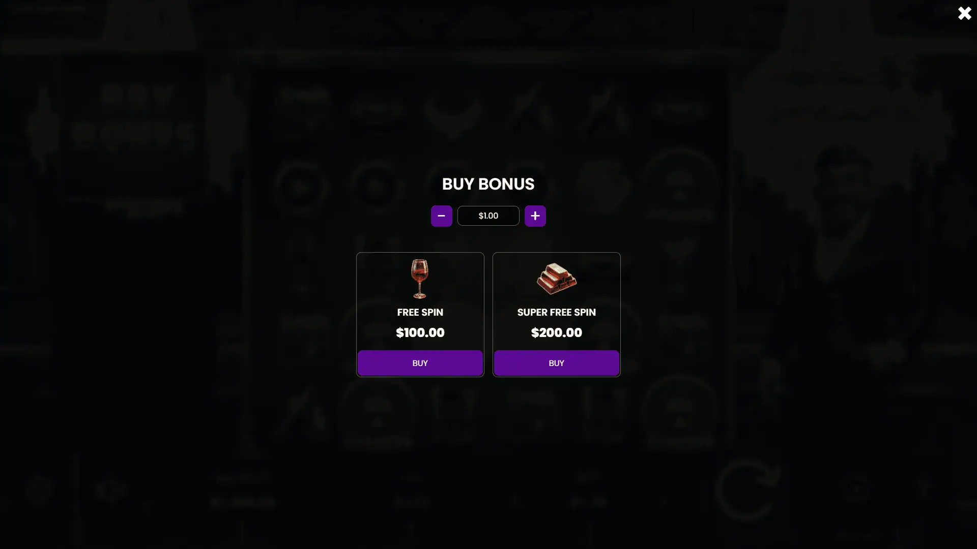 Uncles Dollar bonus buy menu