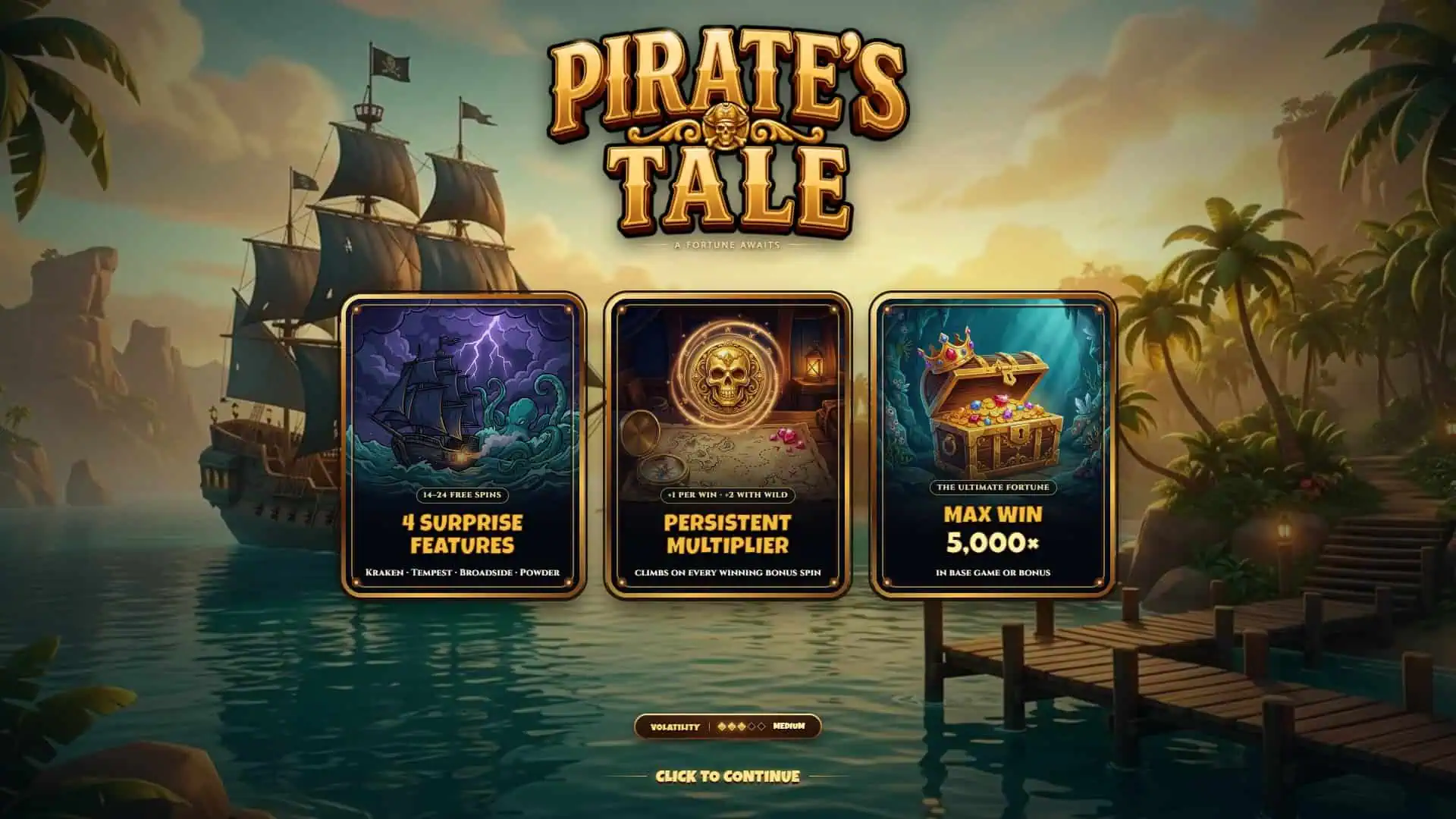 Pirates Tale slot intro screen