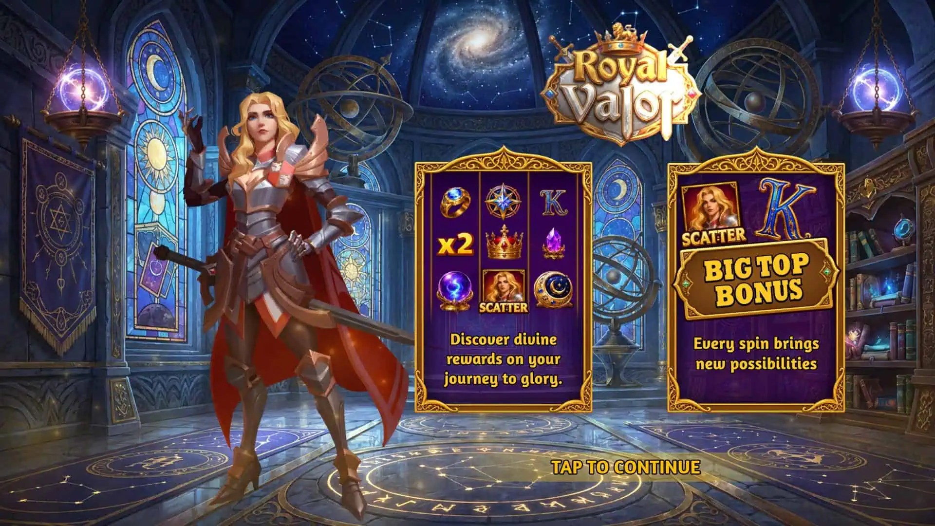 Royal Valor slot intro screen