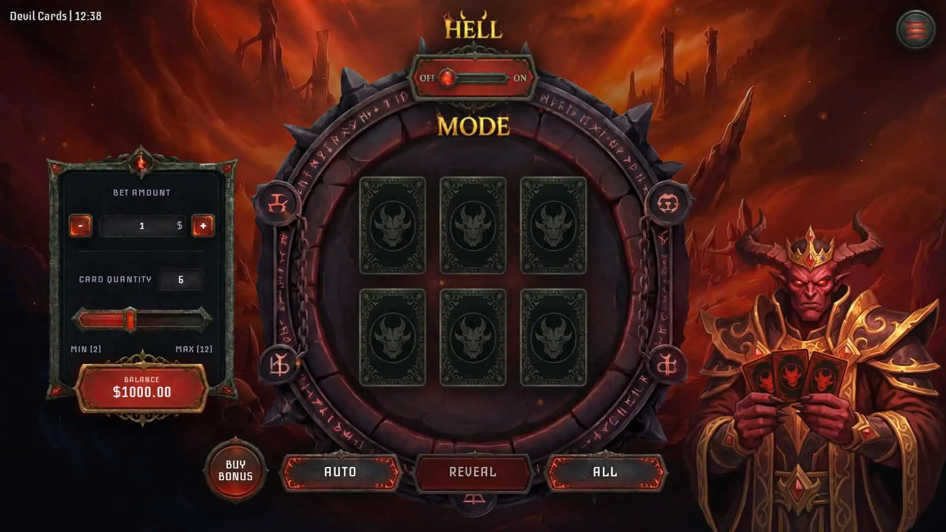 Devil Cards slot gameplay reels