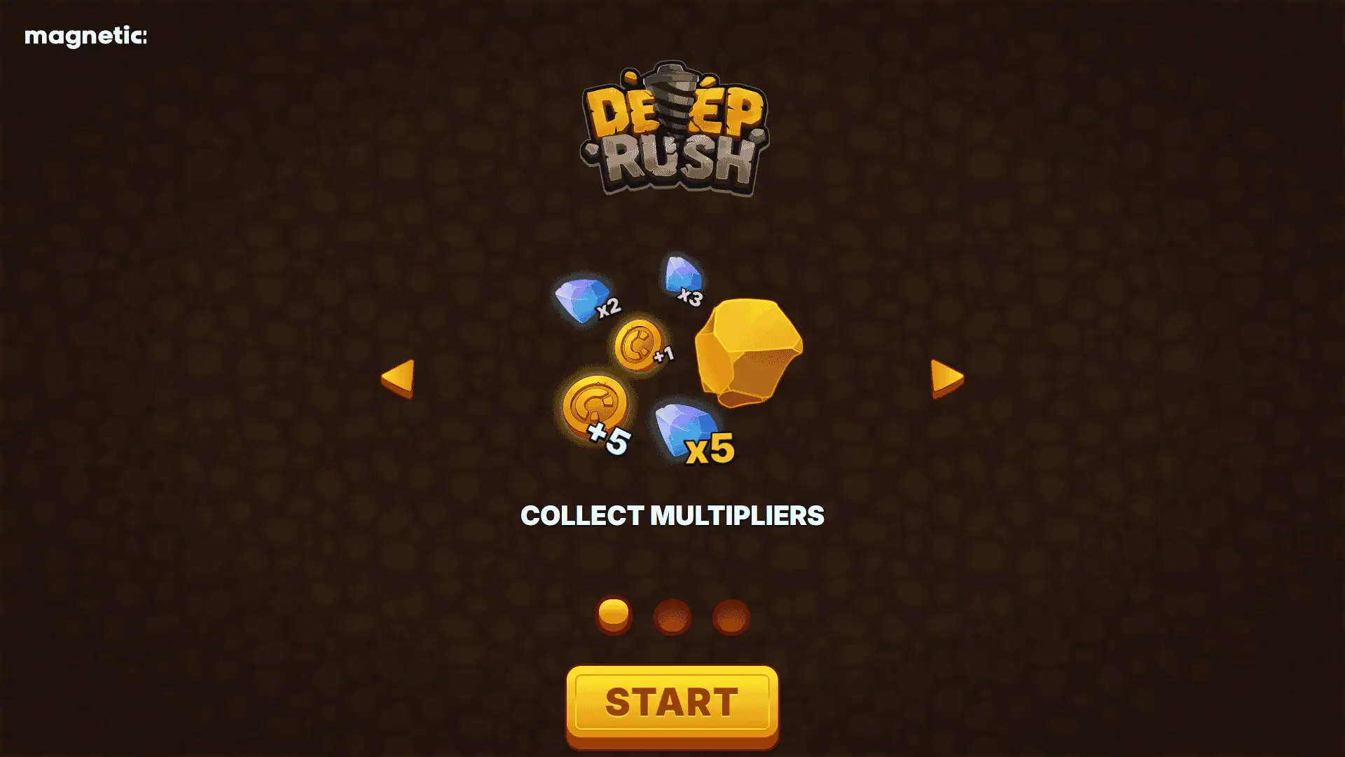 Deep Rush slot intro screen