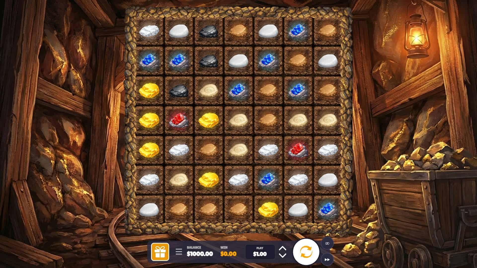 Gold Mine slot gameplay reels